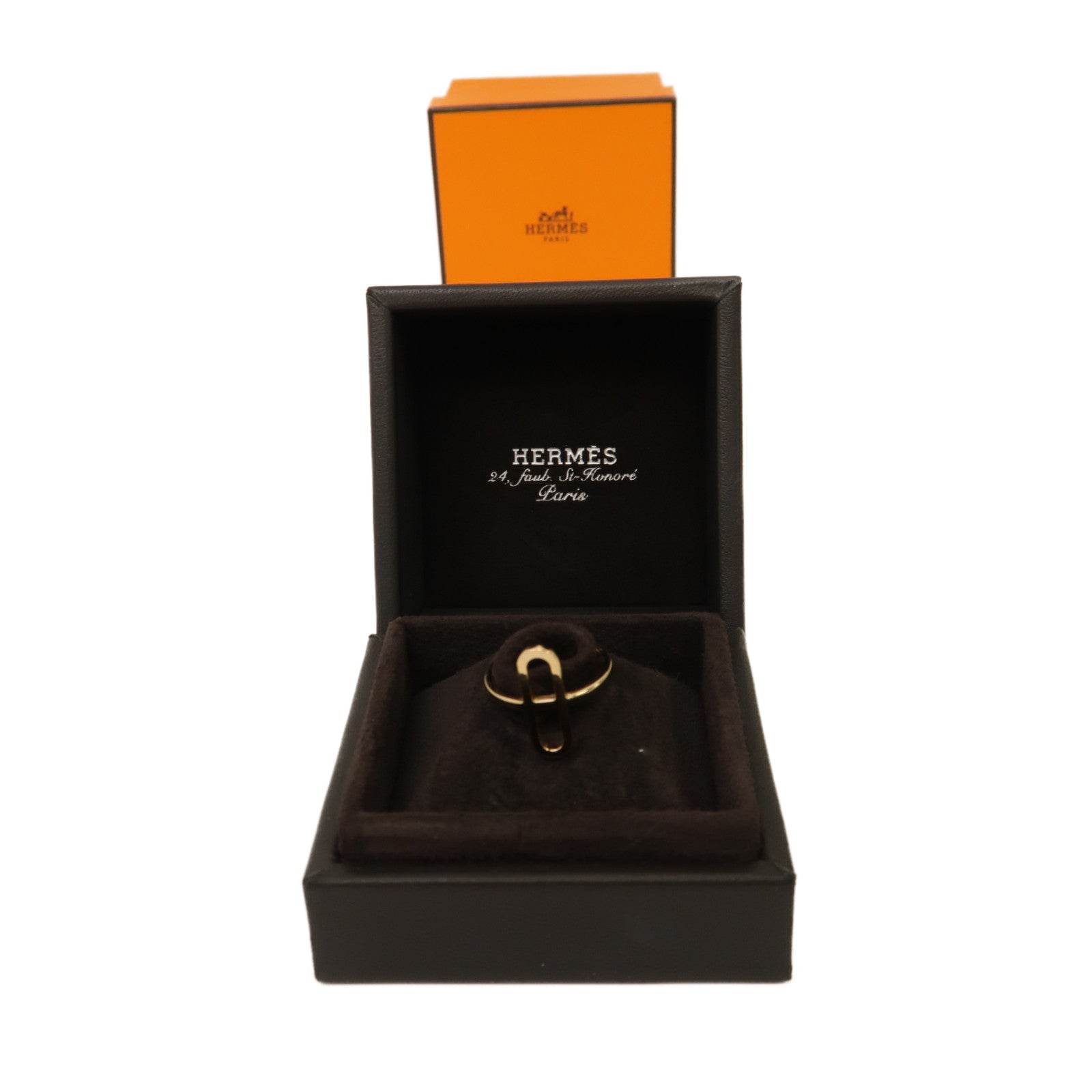 HERMES 18K玫瑰金Ever Chaine D'ancre Ring戒指US#6.5