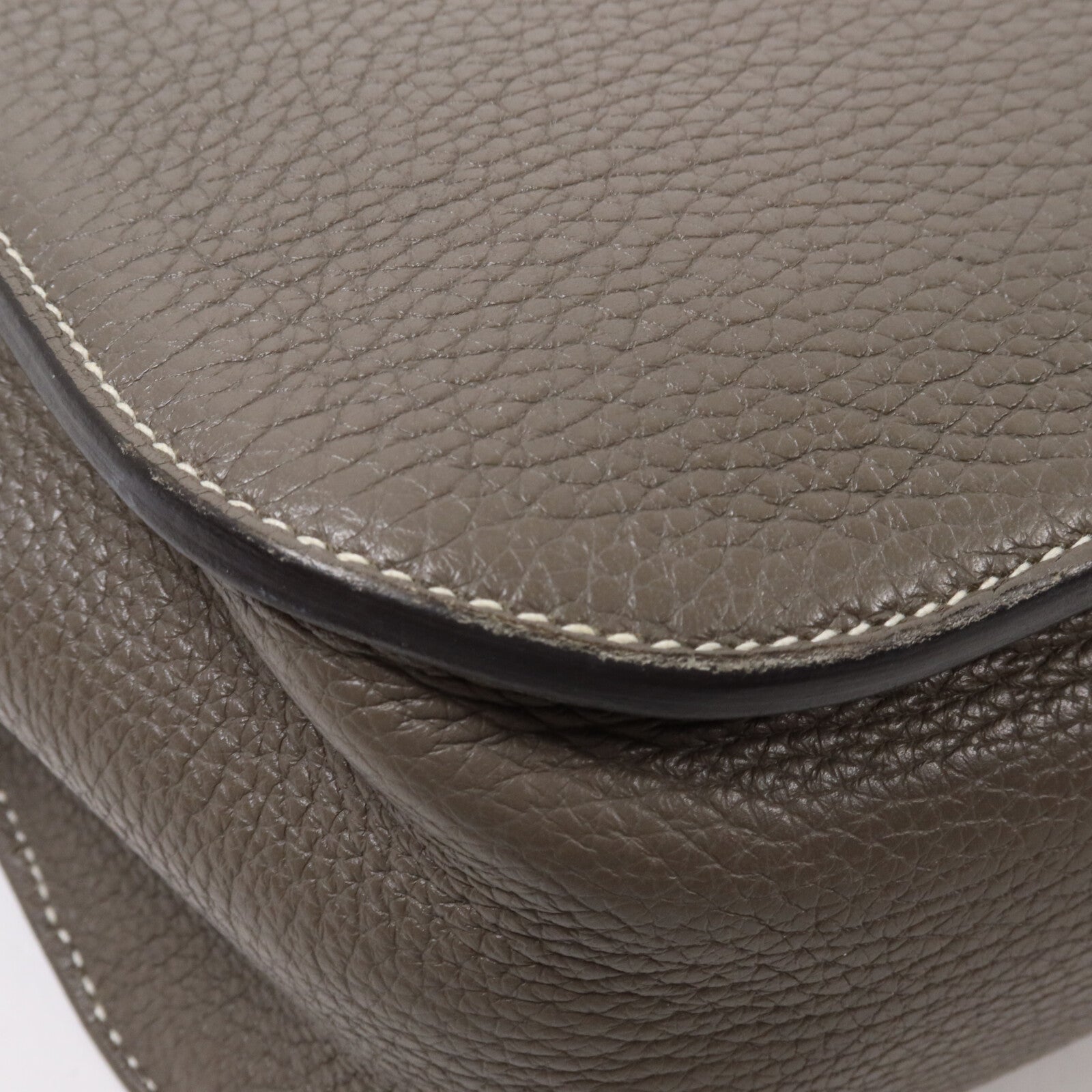 HERMES Clemence皮革Halzan 31手挽肩背兩用袋Etain