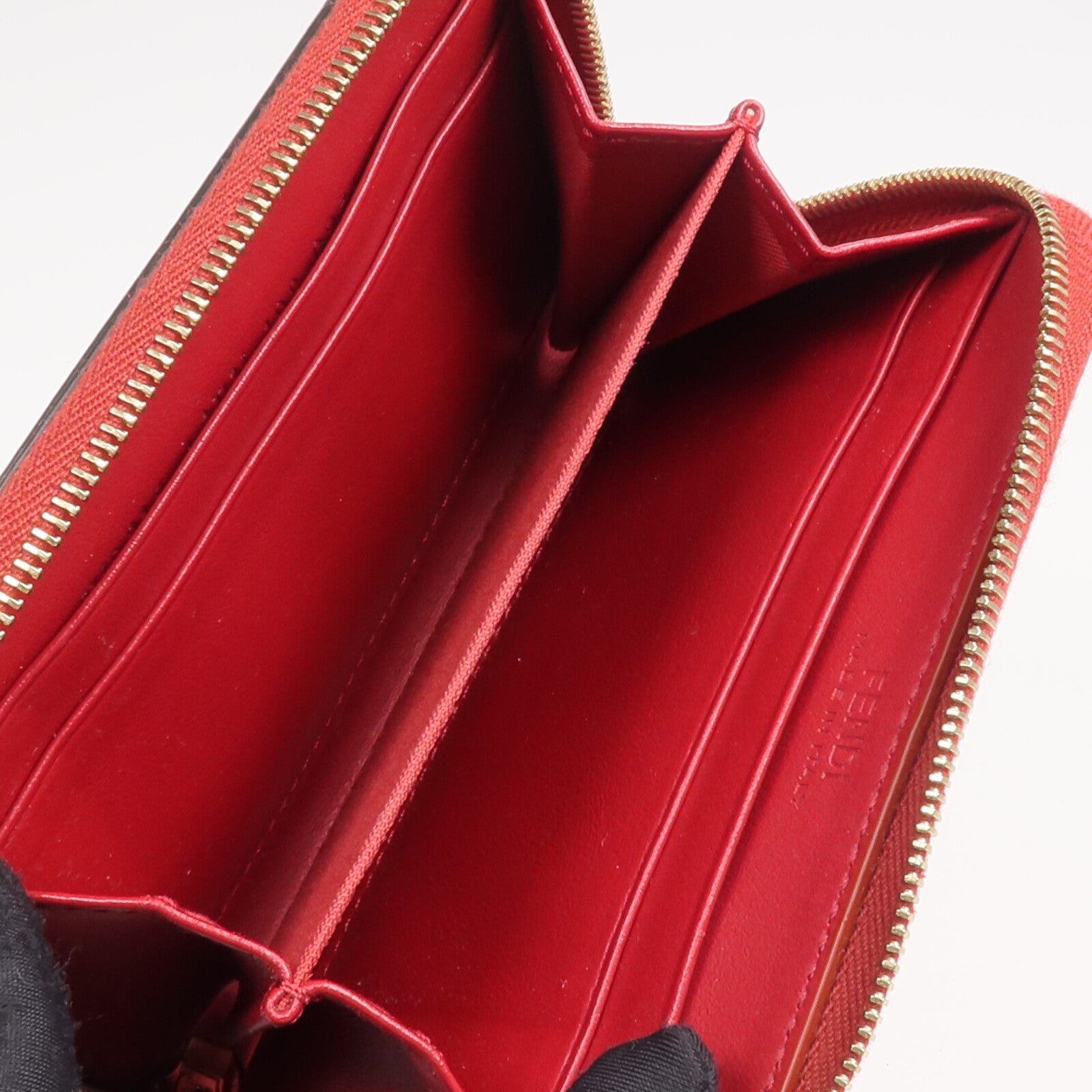 FENDI 牛皮皮革Coin/Card Case金扣零錢包/卡片套