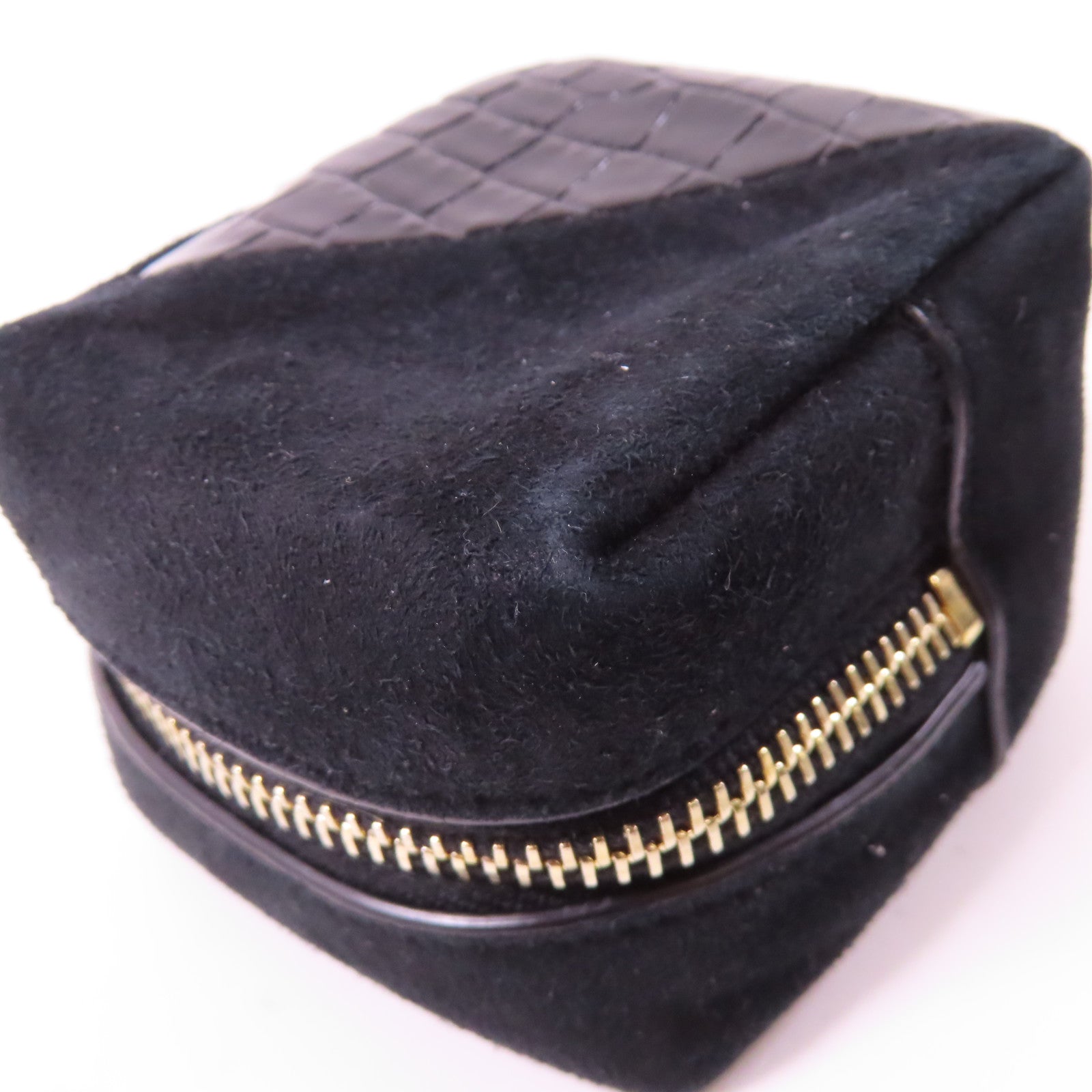 SAINT LAURENT 牛皮皮革Coin purse金扣鎖匙包黑色