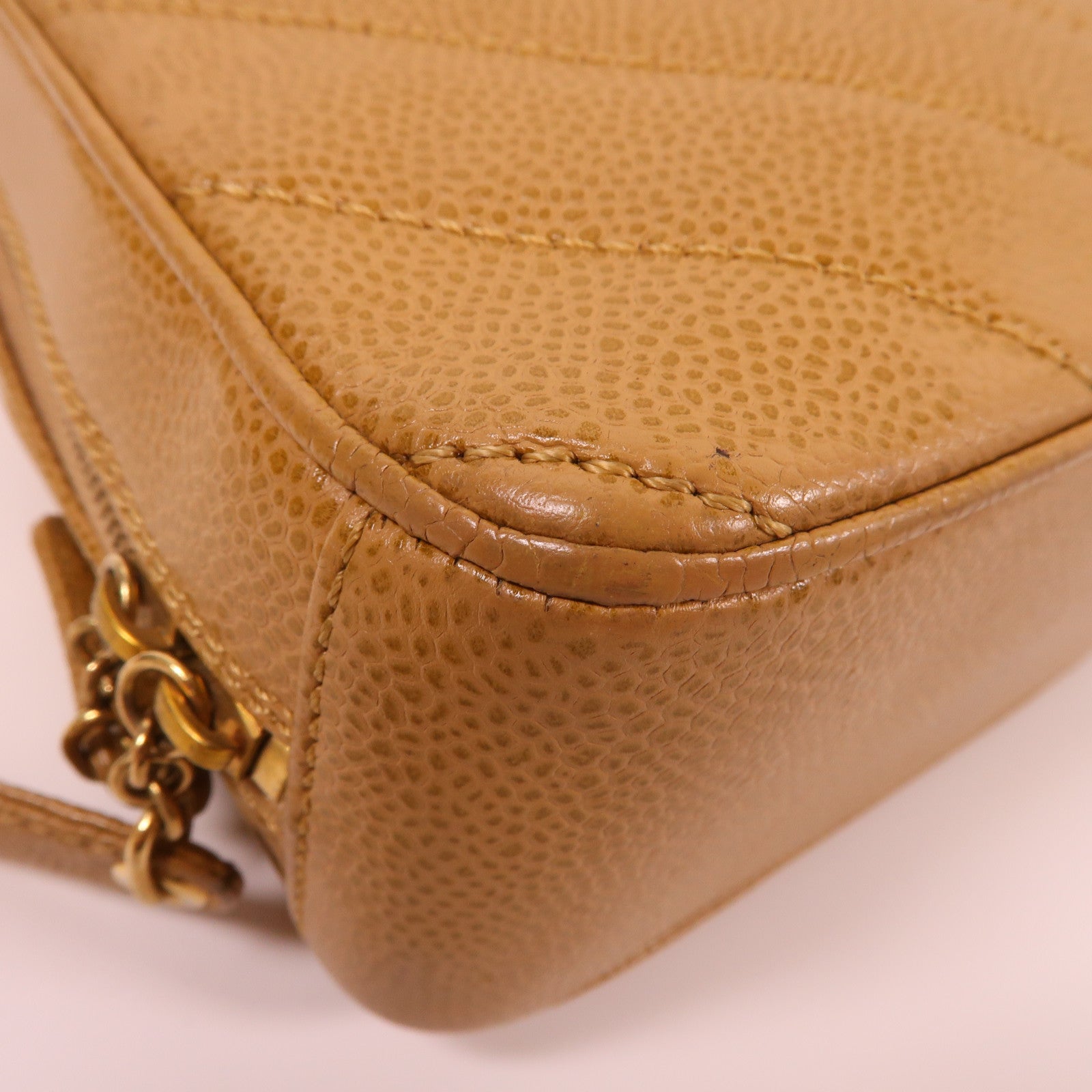 CHANEL 牛皮皮革Vintage Chain Bag金扣鏈帶肩背袋