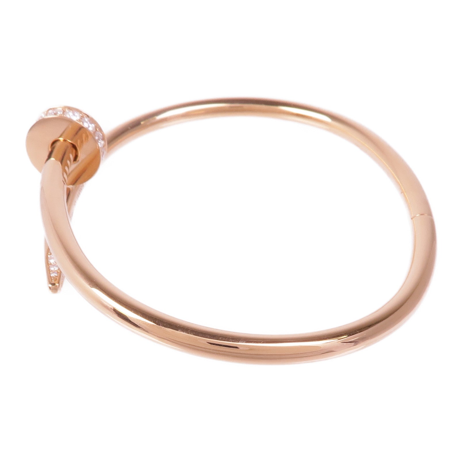 CARTIER 18K玫瑰金Juste Un Clou Diamond Bracelet鑽石手鐲Cartier#17
