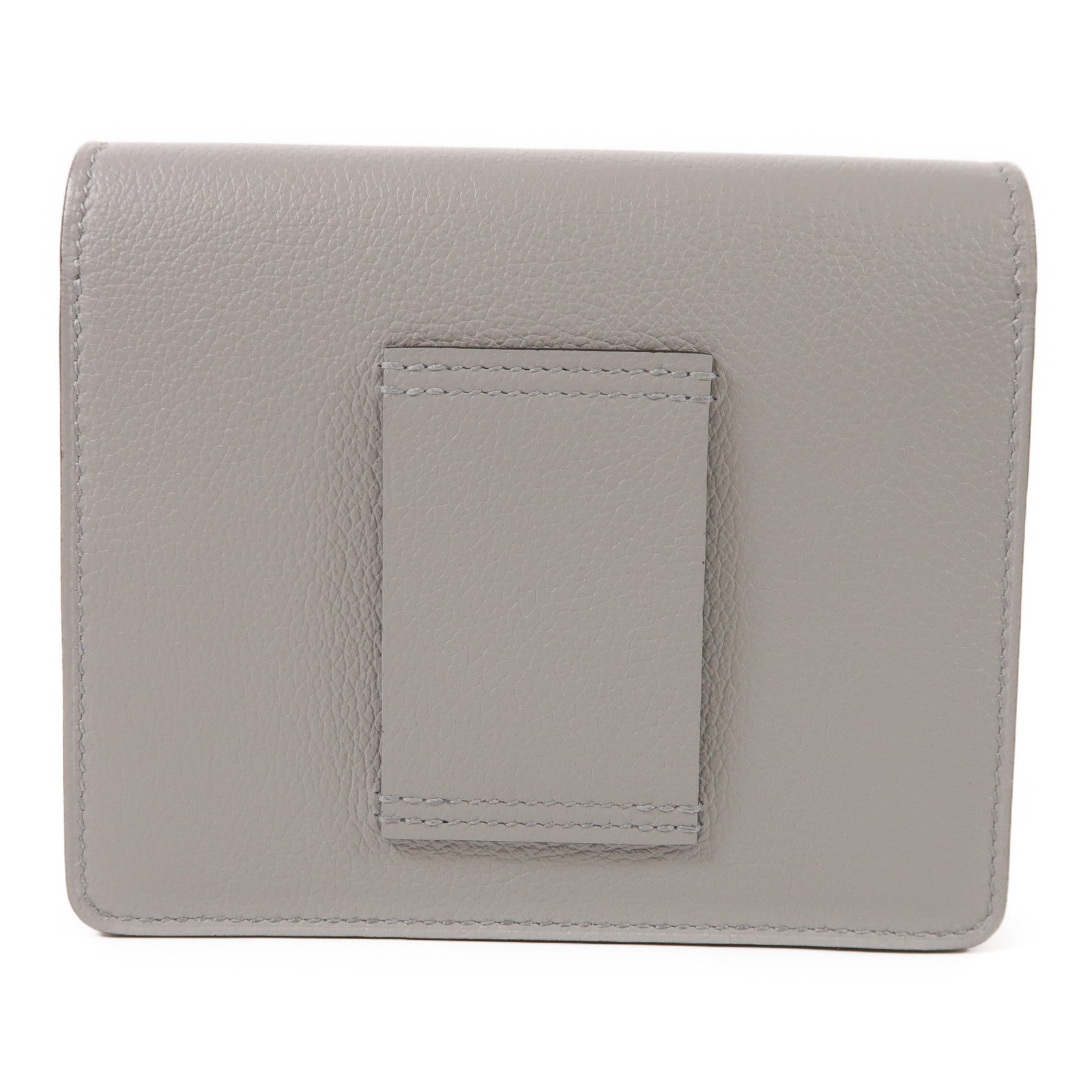 HERMES 【激減優惠】Evercolor皮革Roulis Silm金扣錢包08 Bleu Pale