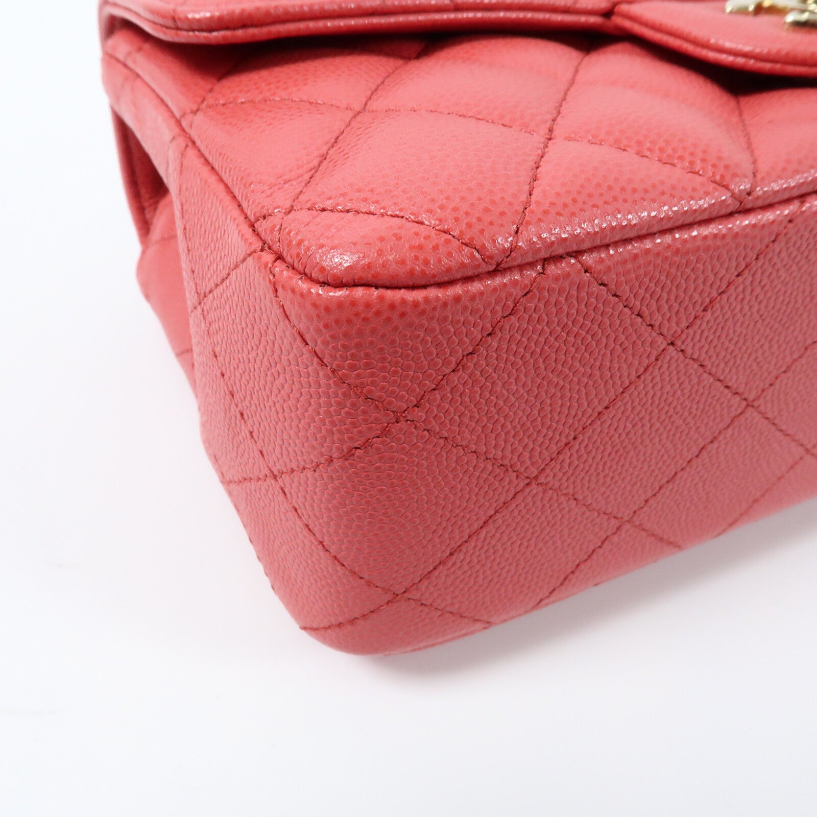 CHANEL 牛皮皮革Mini Classic 20金扣鏈帶肩背袋