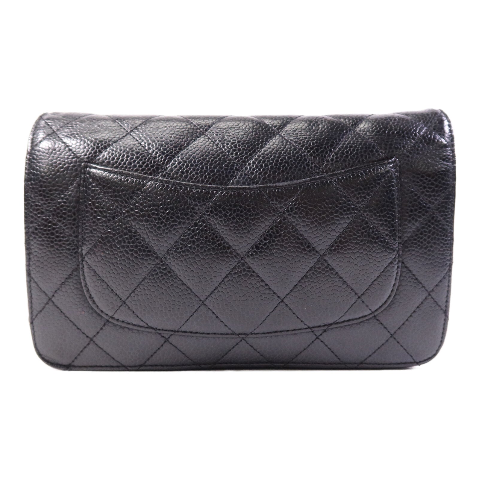 CHANEL 牛皮皮革WOC Wallet On Chain銀扣鏈帶肩背袋