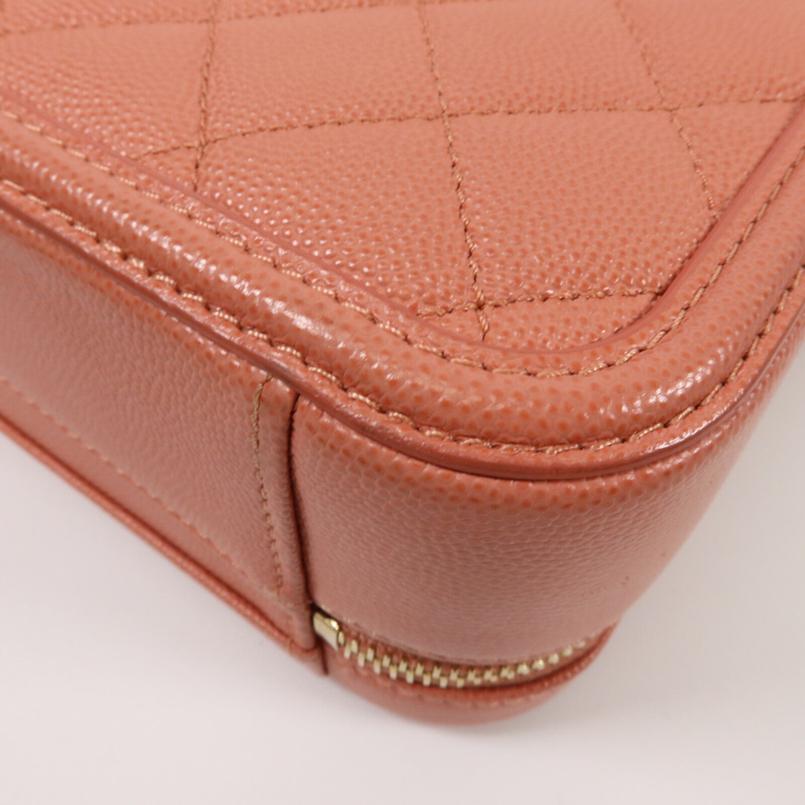 CHANEL 牛皮皮革Vanity Case鏈帶手挽肩背兩用袋