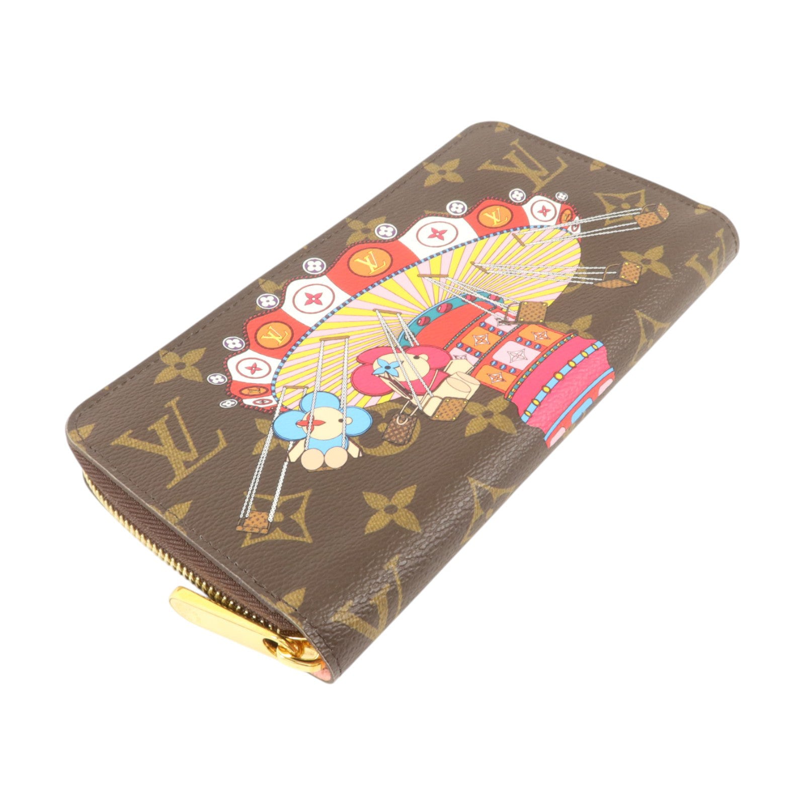 LOUIS VUITTON Monogram Vivienne Zippy Wallet金扣長錢包