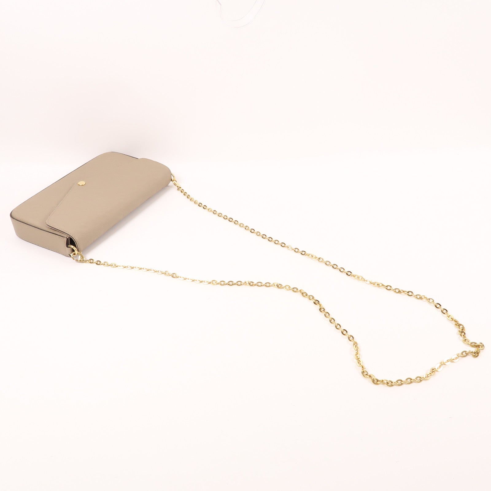 LOUIS VUITTON Monogram Empreinte Felicie Pochette金扣鏈帶肩背袋