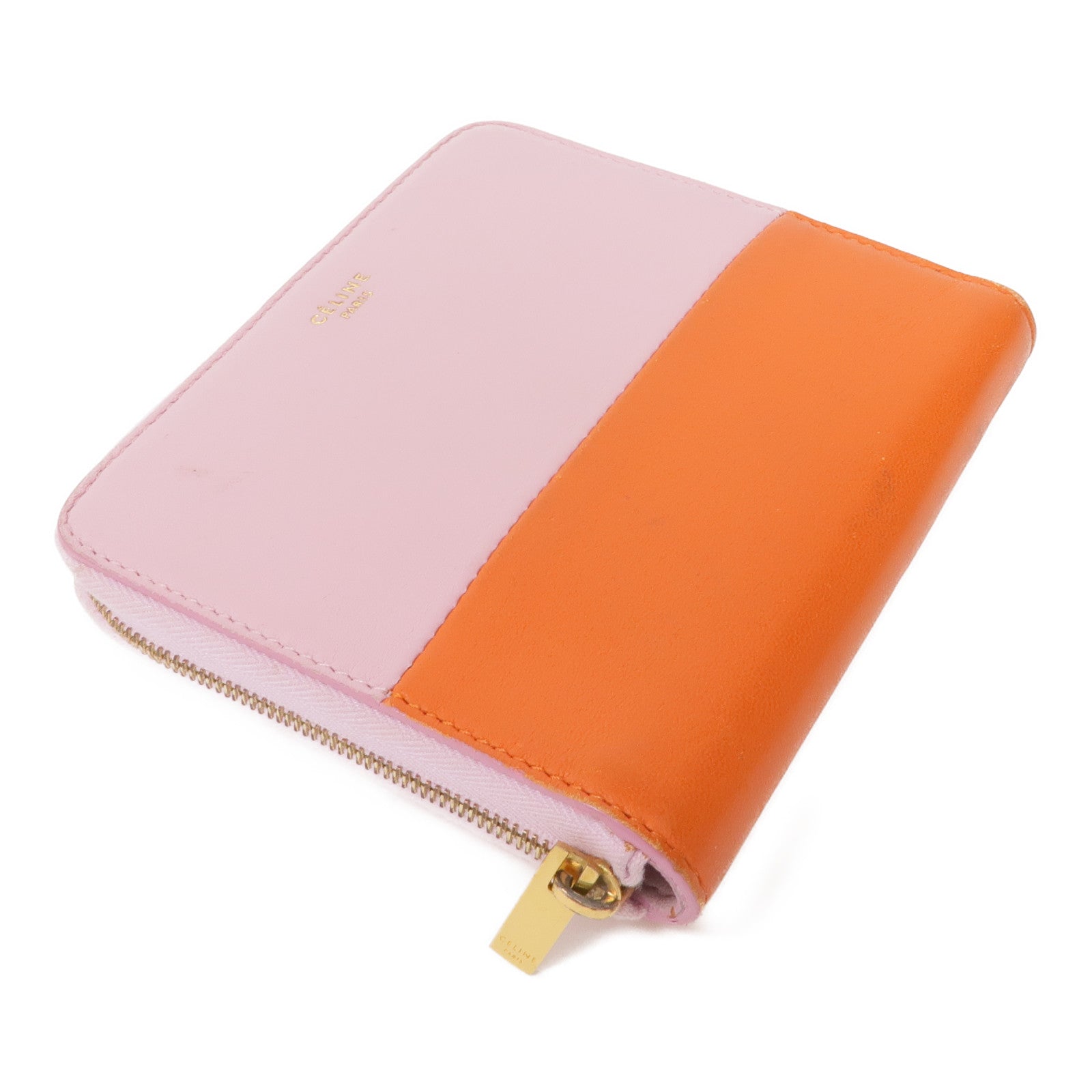 CELINE 牛皮皮革Wallet金扣錢包