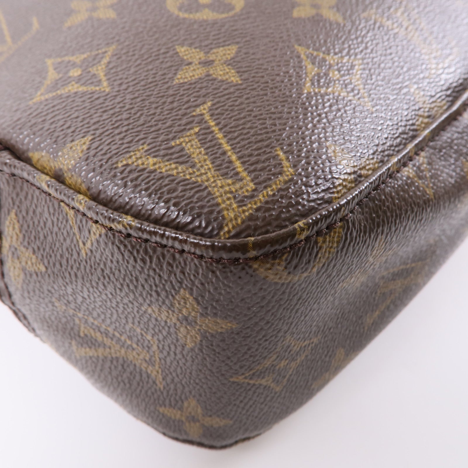 LOUIS VUITTON Monogram Spontini金扣手挽肩背兩用袋棕色