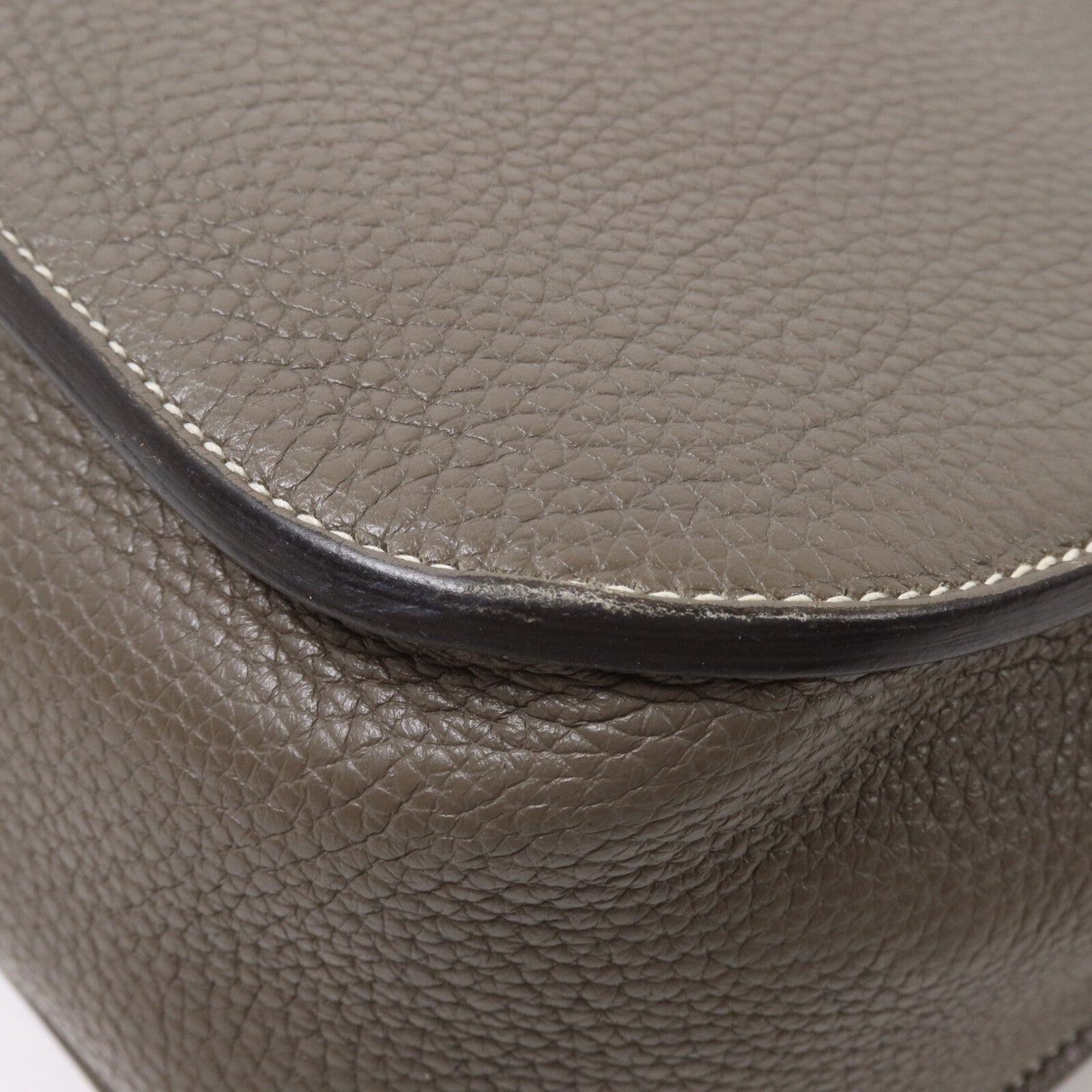HERMES Clemence皮革Halzan 31手挽肩背兩用袋Etain