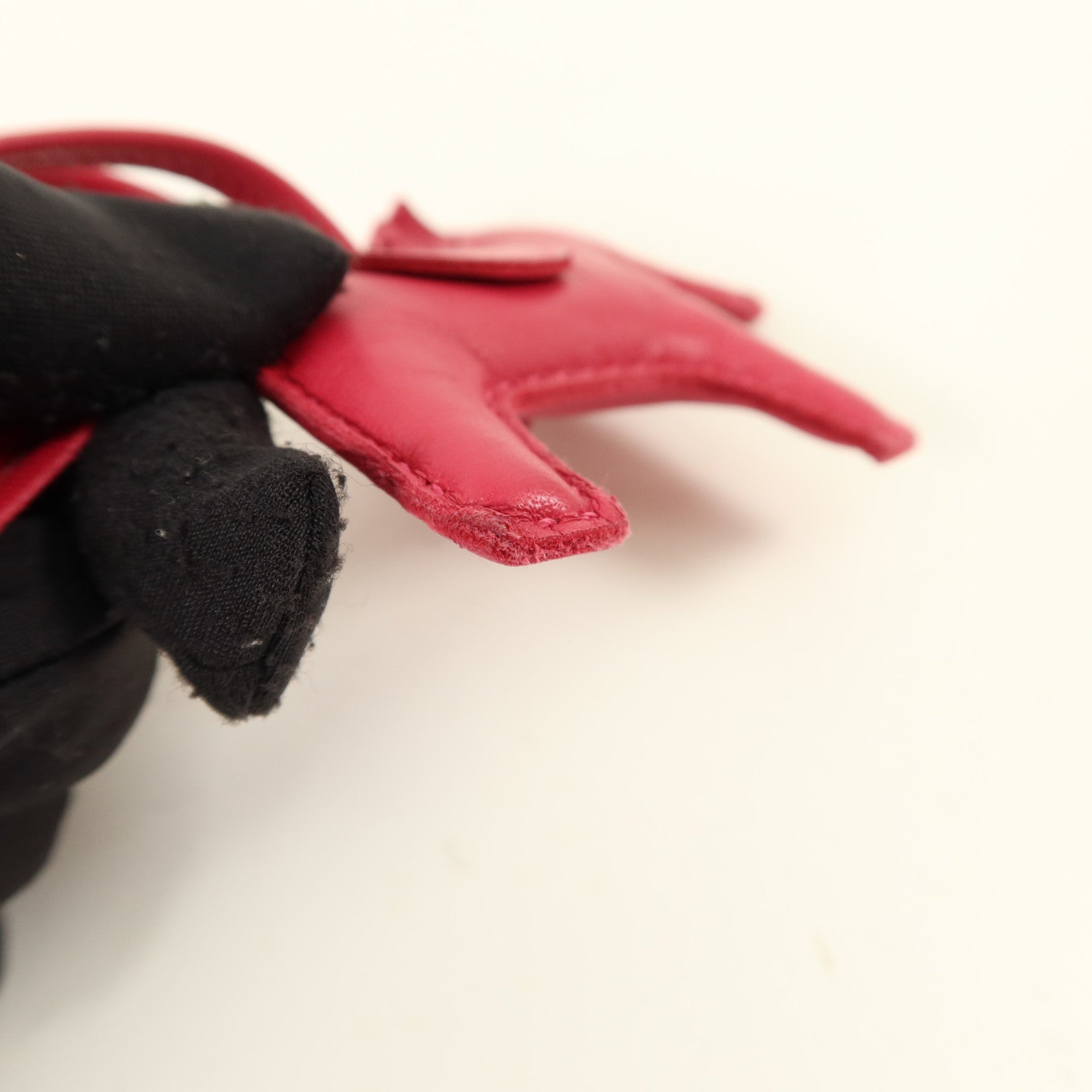 HERMES Milo皮革Rodeo PM掛飾Framboise