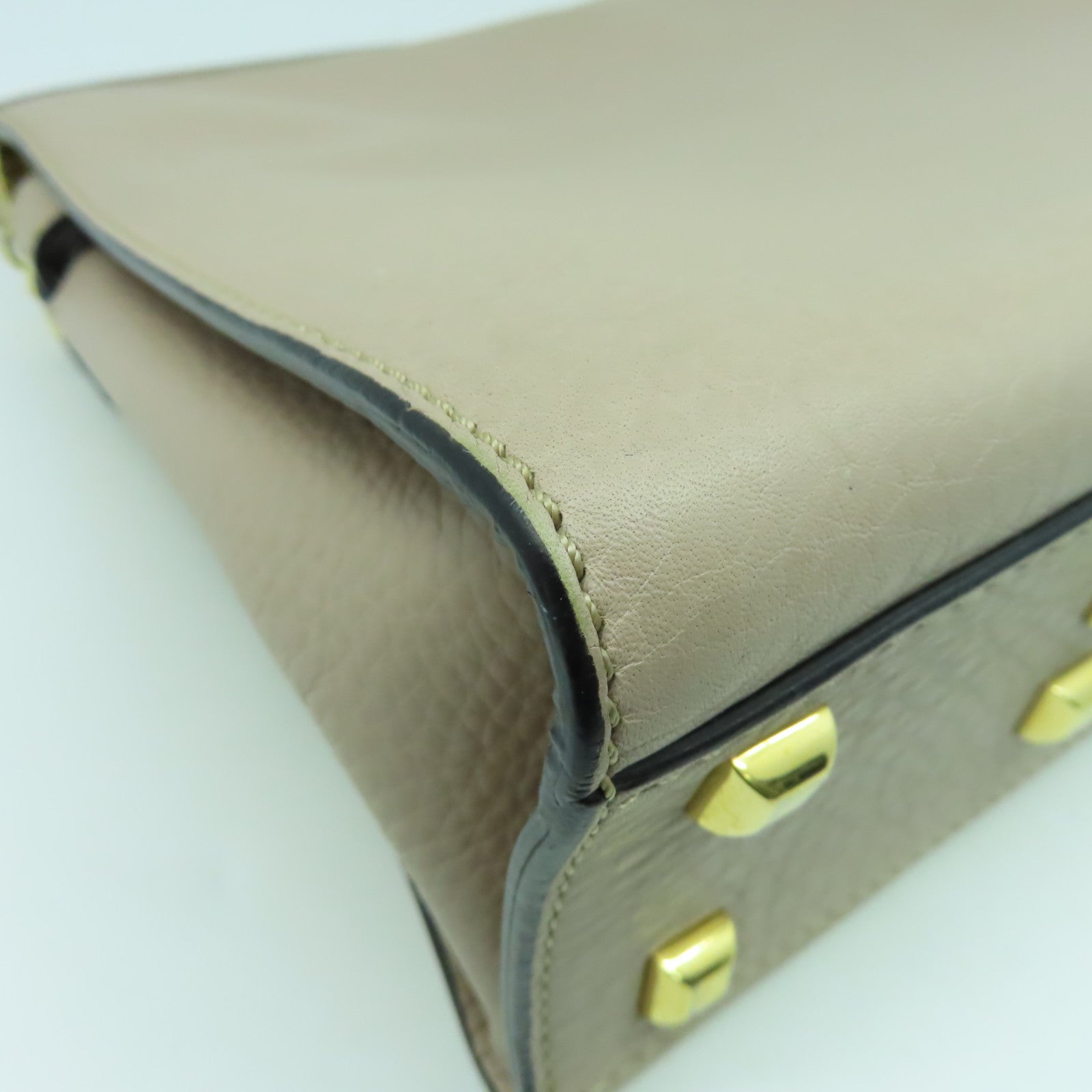 Valentino 【激減優惠】牛皮皮革2 Way Shoulder Bag金扣手挽肩背兩用袋粉紅色