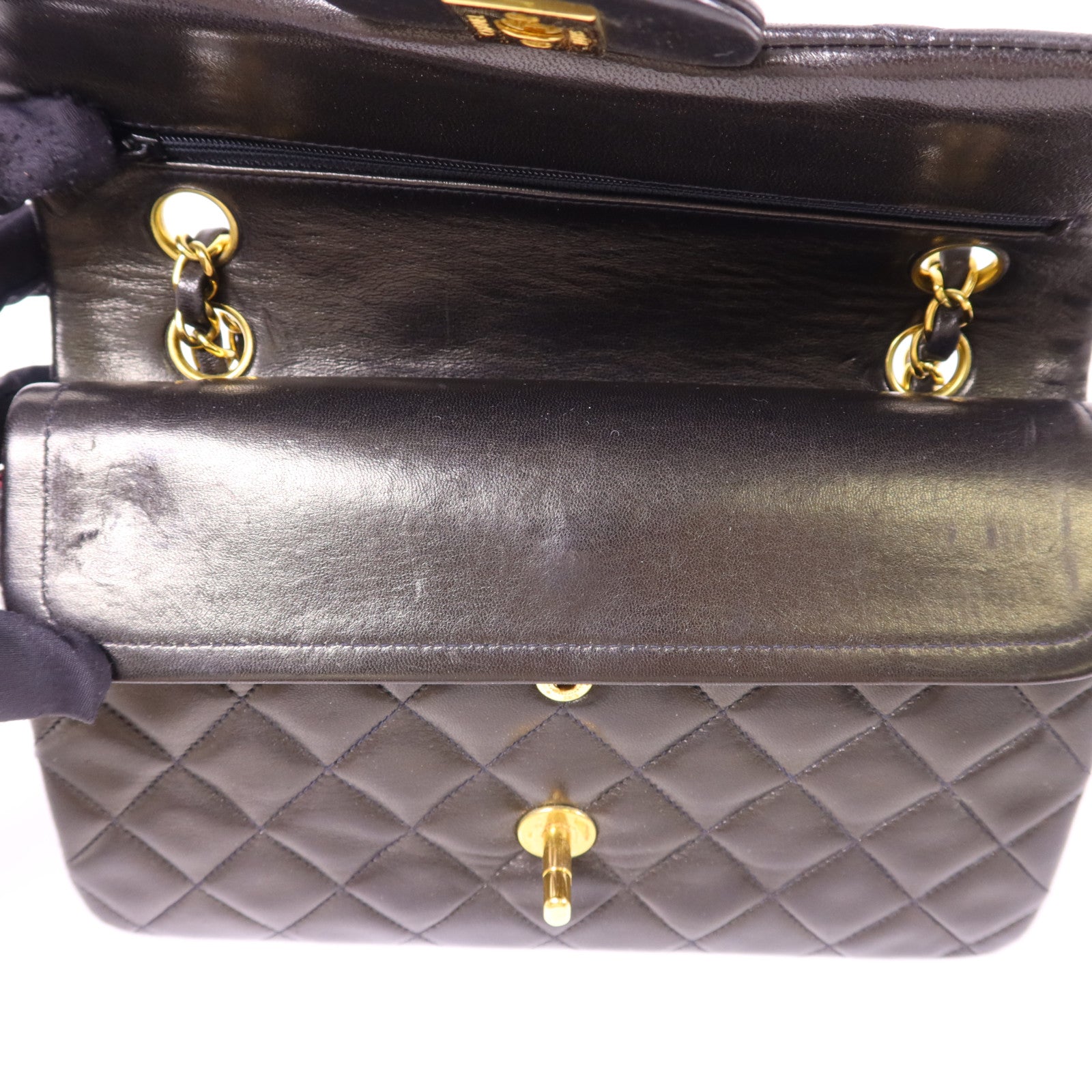 CHANEL 羊皮皮革Classic 23金扣鏈帶肩背袋