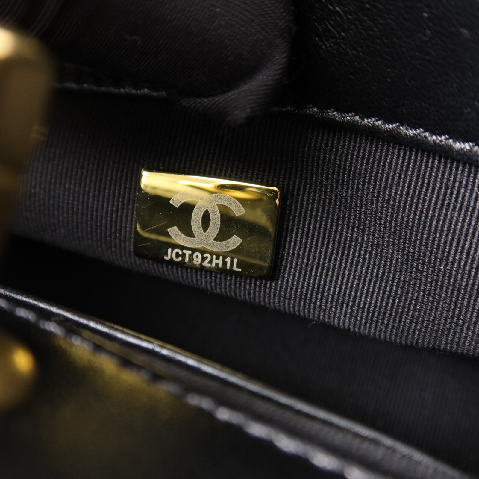 CHANEL 羊皮皮革Pearl Handle Shopping Bag鏈帶肩背袋
