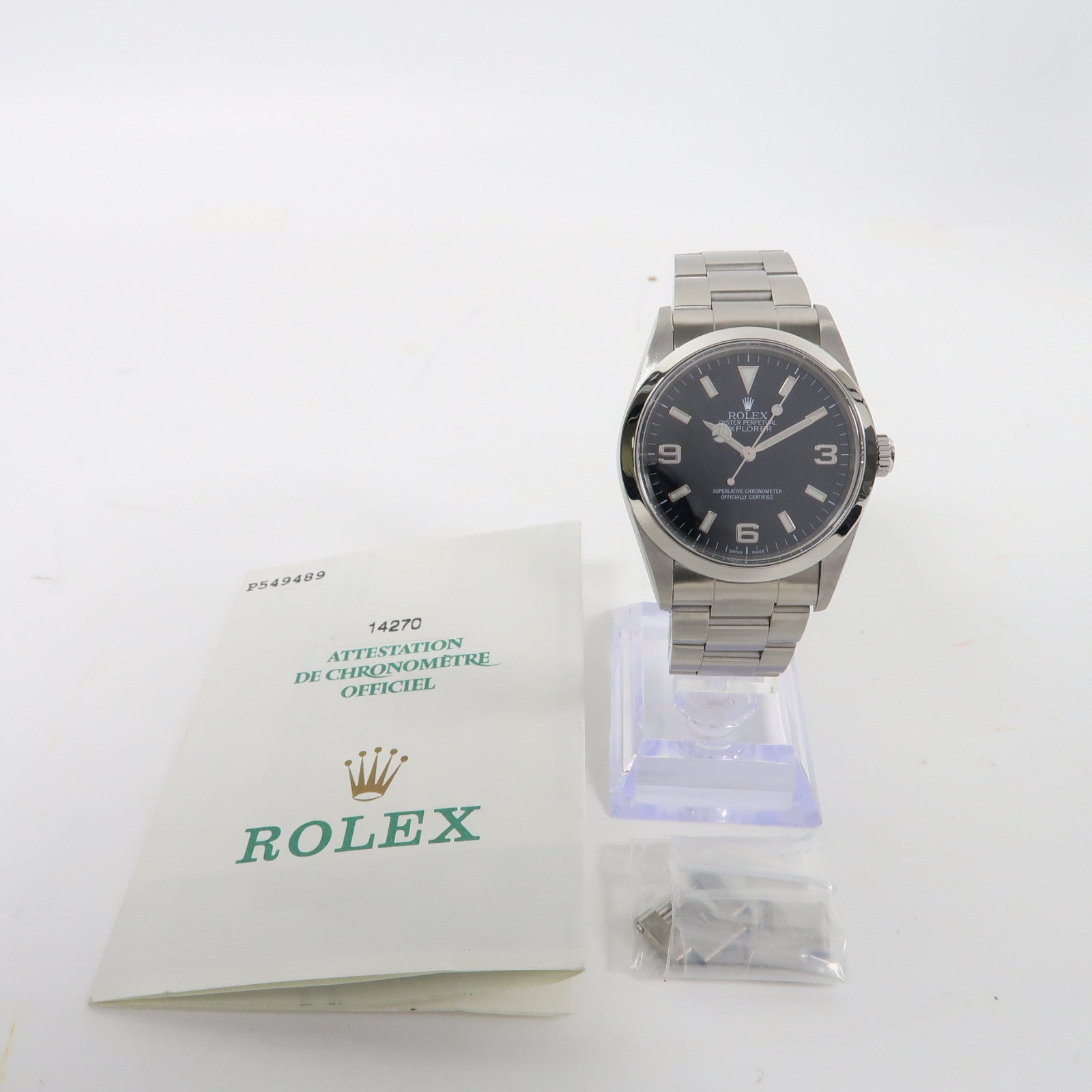 ROLEX Explorer不鏽鋼手錶自動機芯黑色