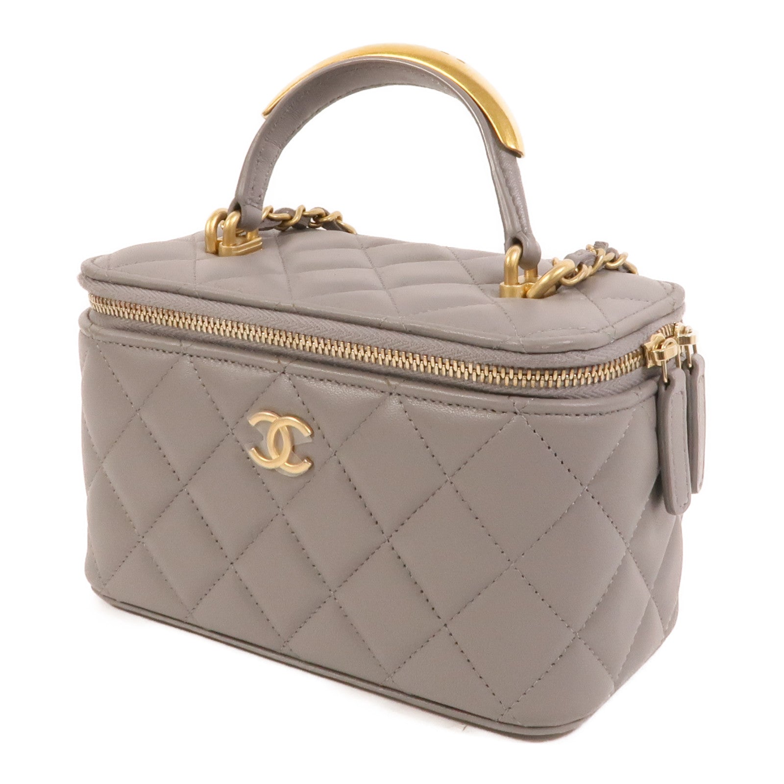 CHANEL 羊皮皮革Top Handle Vanity Case手挽肩背兩用袋