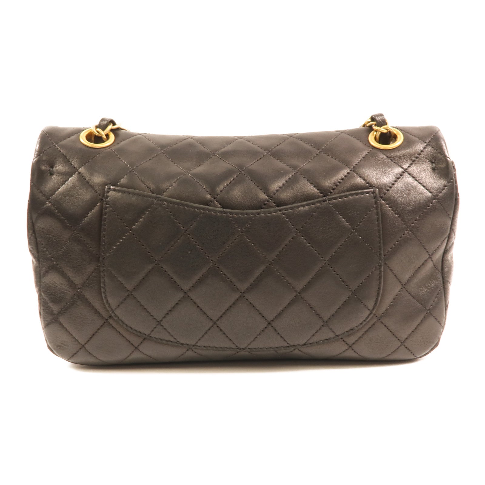 CHANEL 羊皮皮革Chain Shoulder金扣鏈帶肩背袋