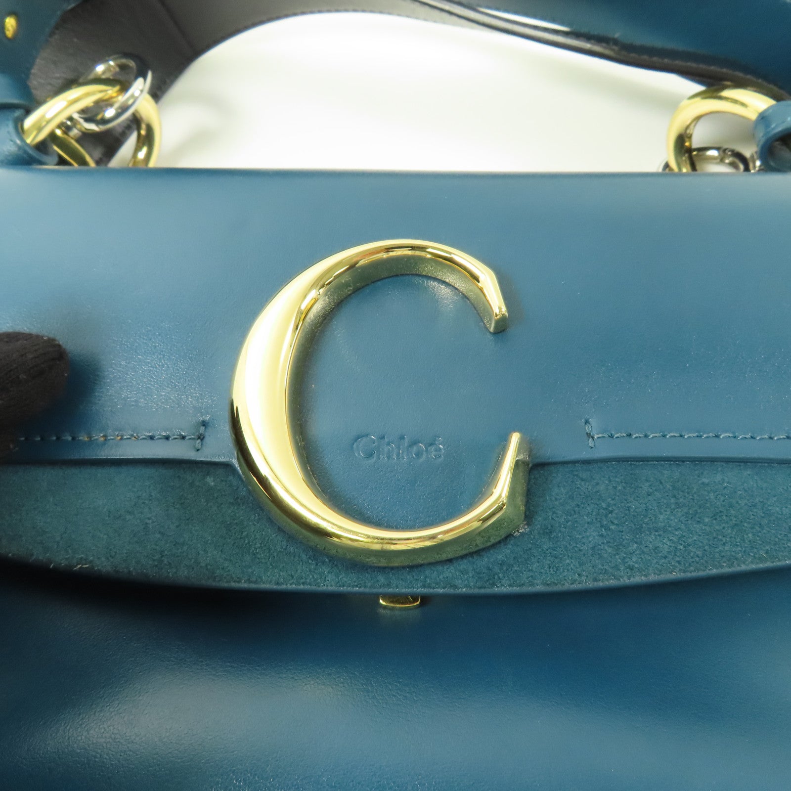 Chloe 牛皮皮革2 way Shoulder Bag金扣手挽肩背兩用袋