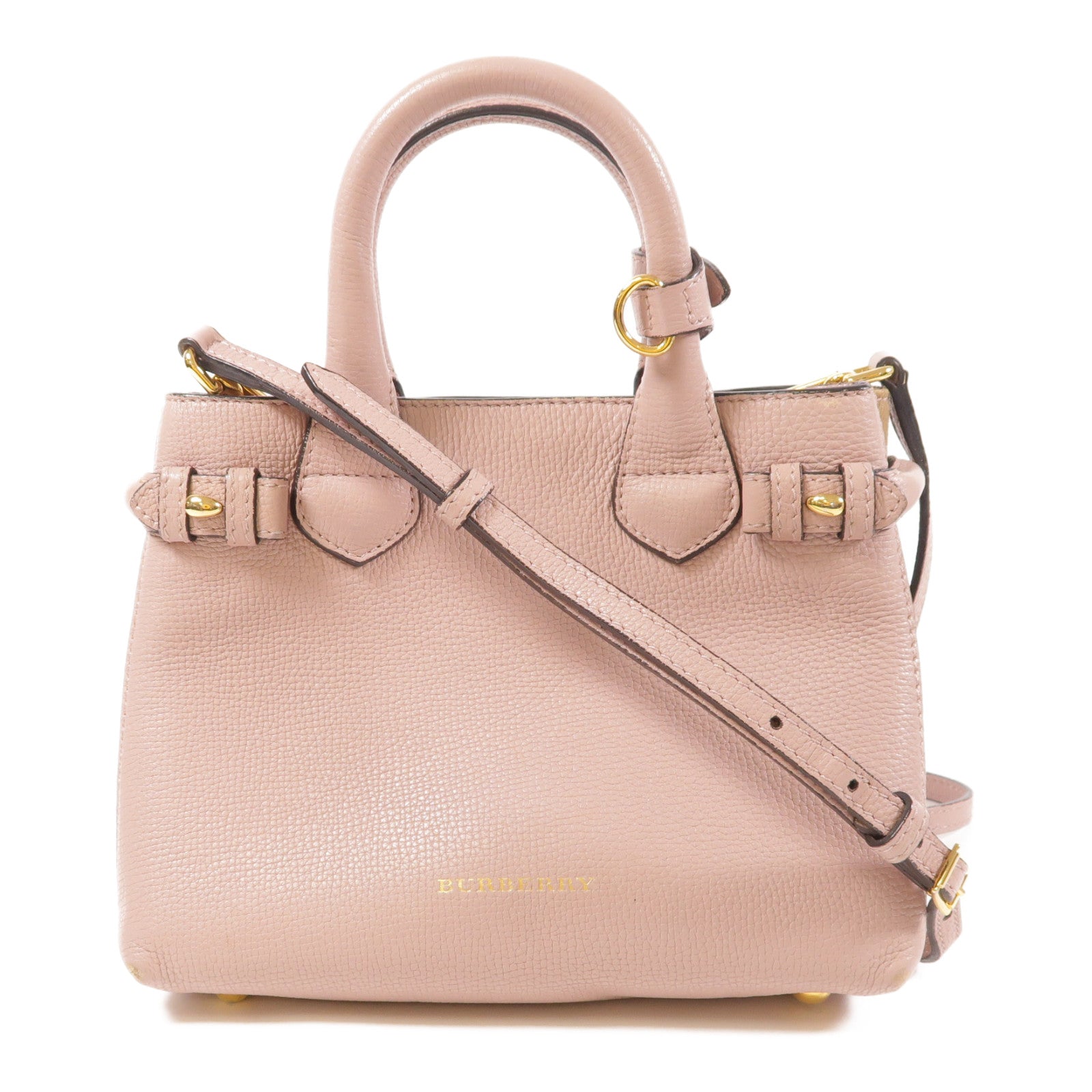 BURBERRY 皮革/帆布2 Way Bag手挽肩背兩用袋