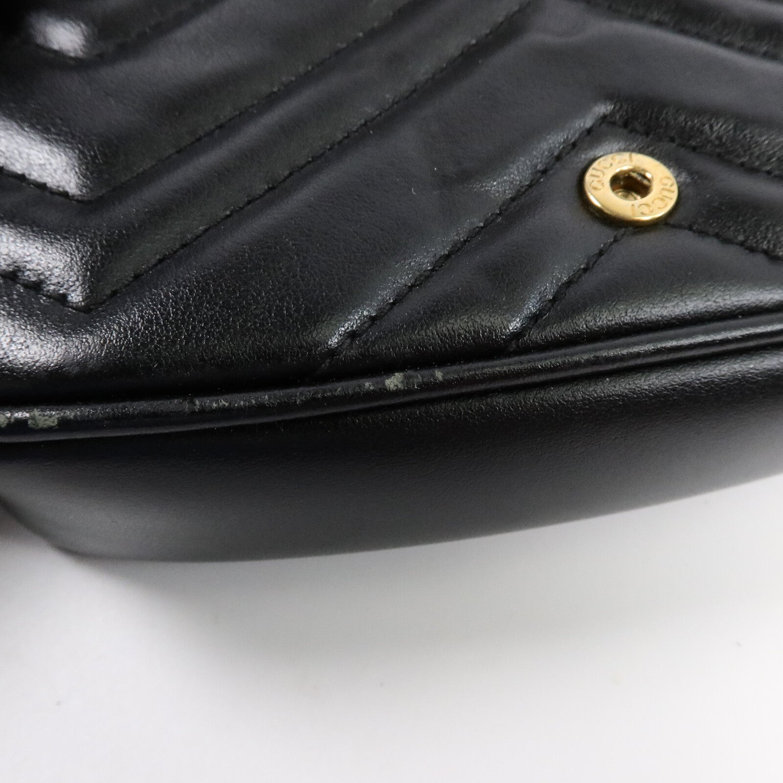 GUCCI 牛皮皮革GG Marmont Super Mini鏈帶肩背袋