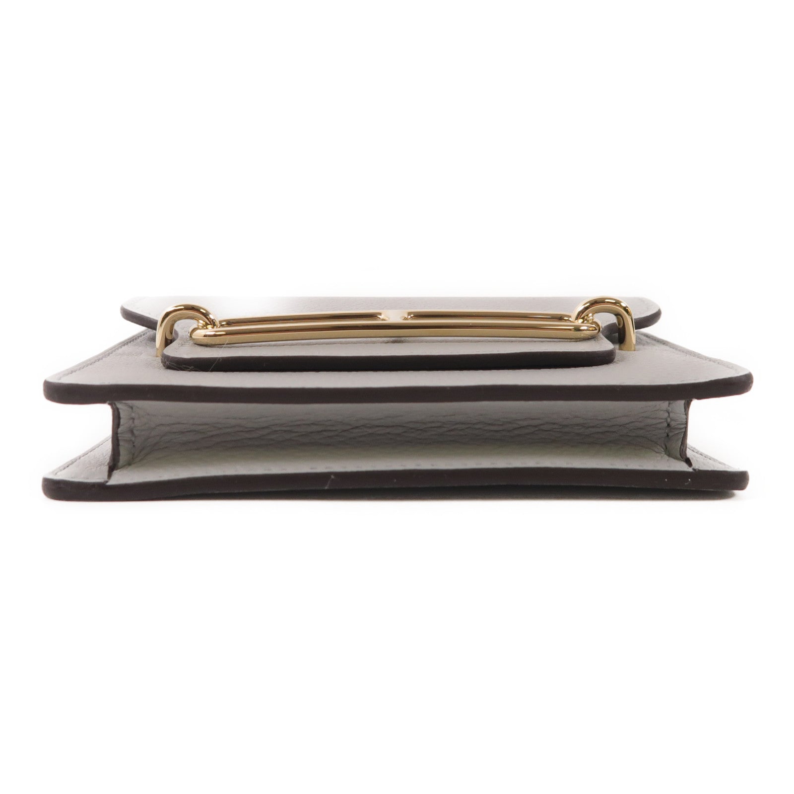 HERMES Evercolor皮革Roulis Silm金扣錢包08 Bleu Pale