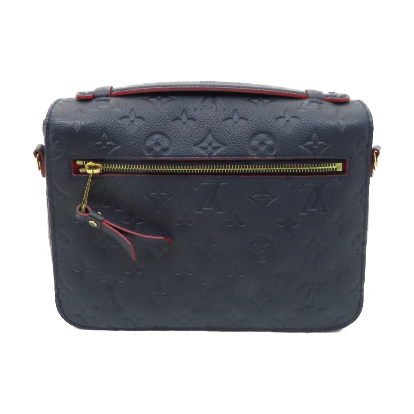 LOUIS VUITTON 【激減優惠】Monogram Empreinte Pochette Metis金扣手挽肩背兩用袋深藍色