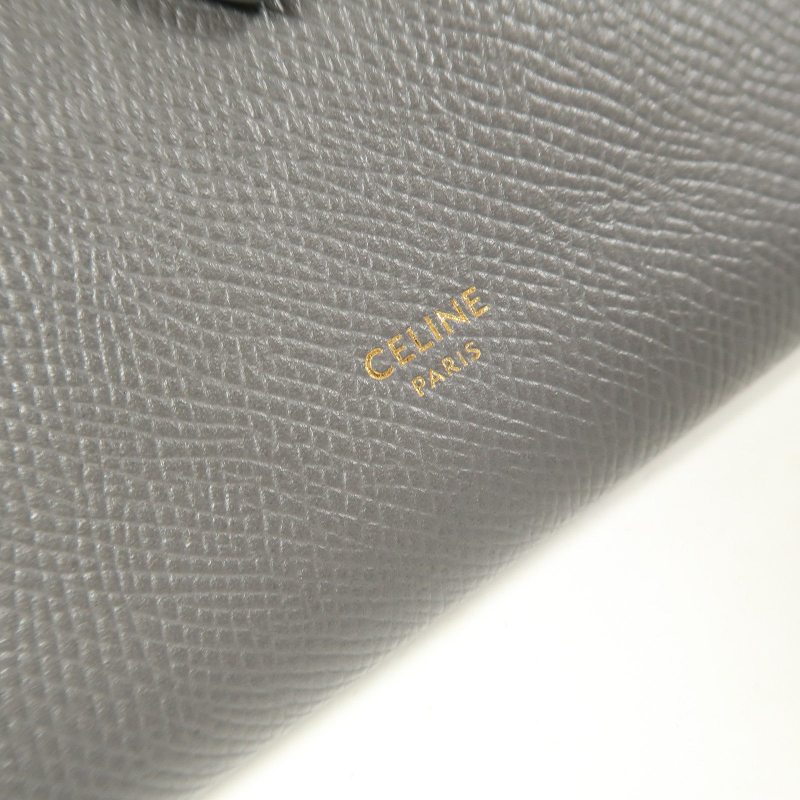 CELINE 牛皮皮革Large Strap Wallet金扣長錢包