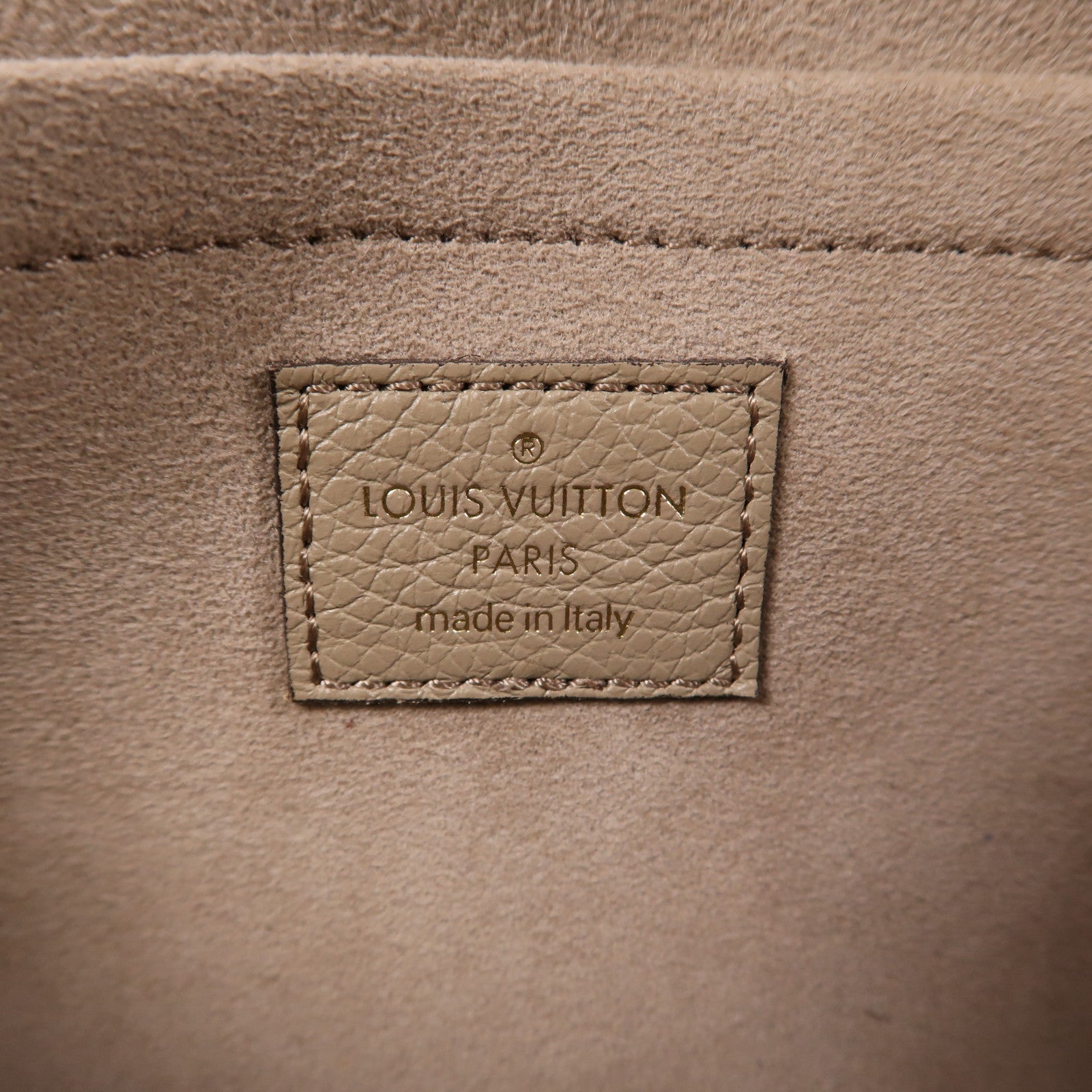 LOUIS VUITTON Monogram Empreinte Felicie Pochette金扣鏈帶肩背袋
