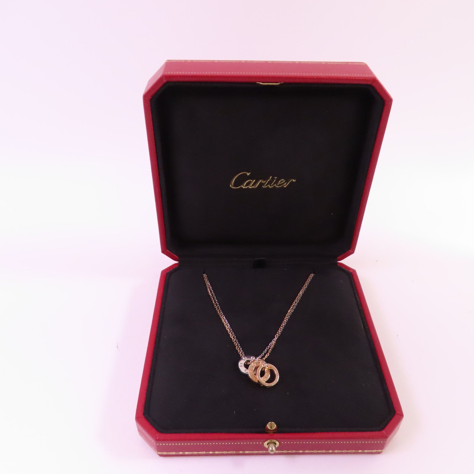 CARTIER 18K玫瑰金/黃金/白金/鑽石Love Diamond Nacklace項鏈