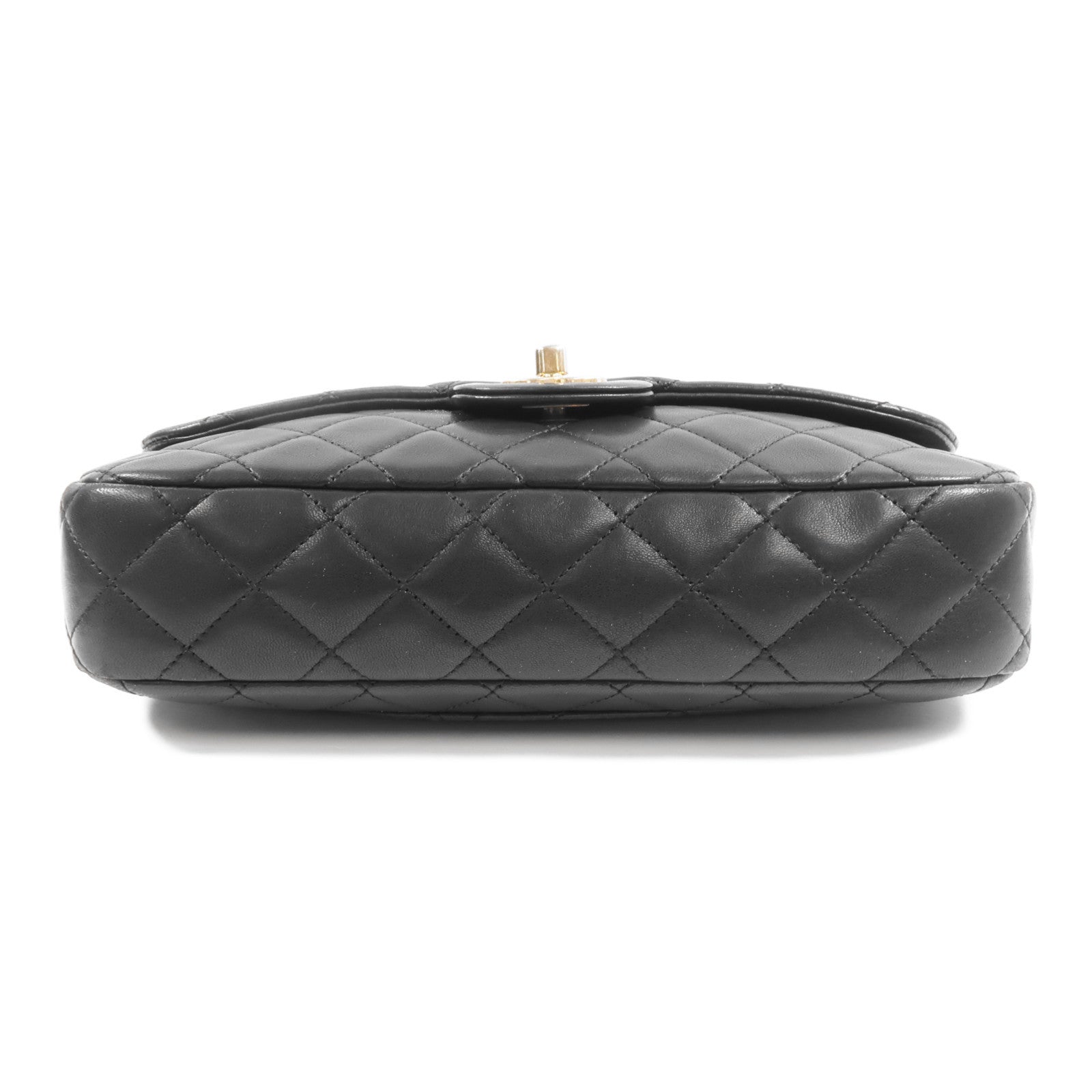 CHANEL 羊皮皮革Chain Shoulder金扣鏈帶肩背袋