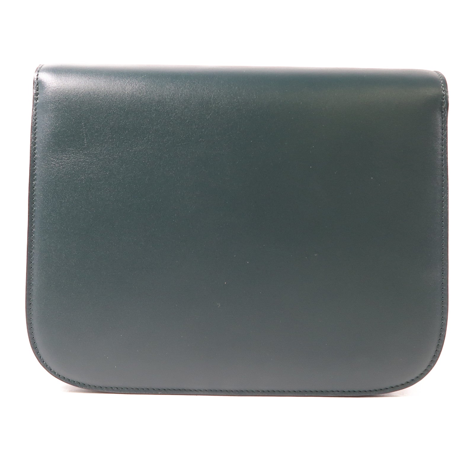 CELINE 牛皮皮革Classic Box金扣肩背袋綠色