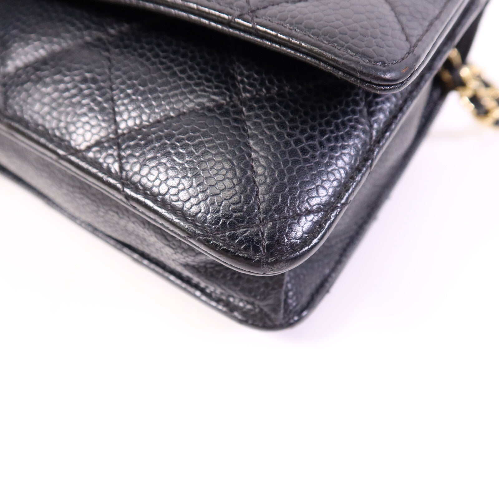 CHANEL 牛皮皮革WOC Wallet On Chain銀扣鏈帶肩背袋