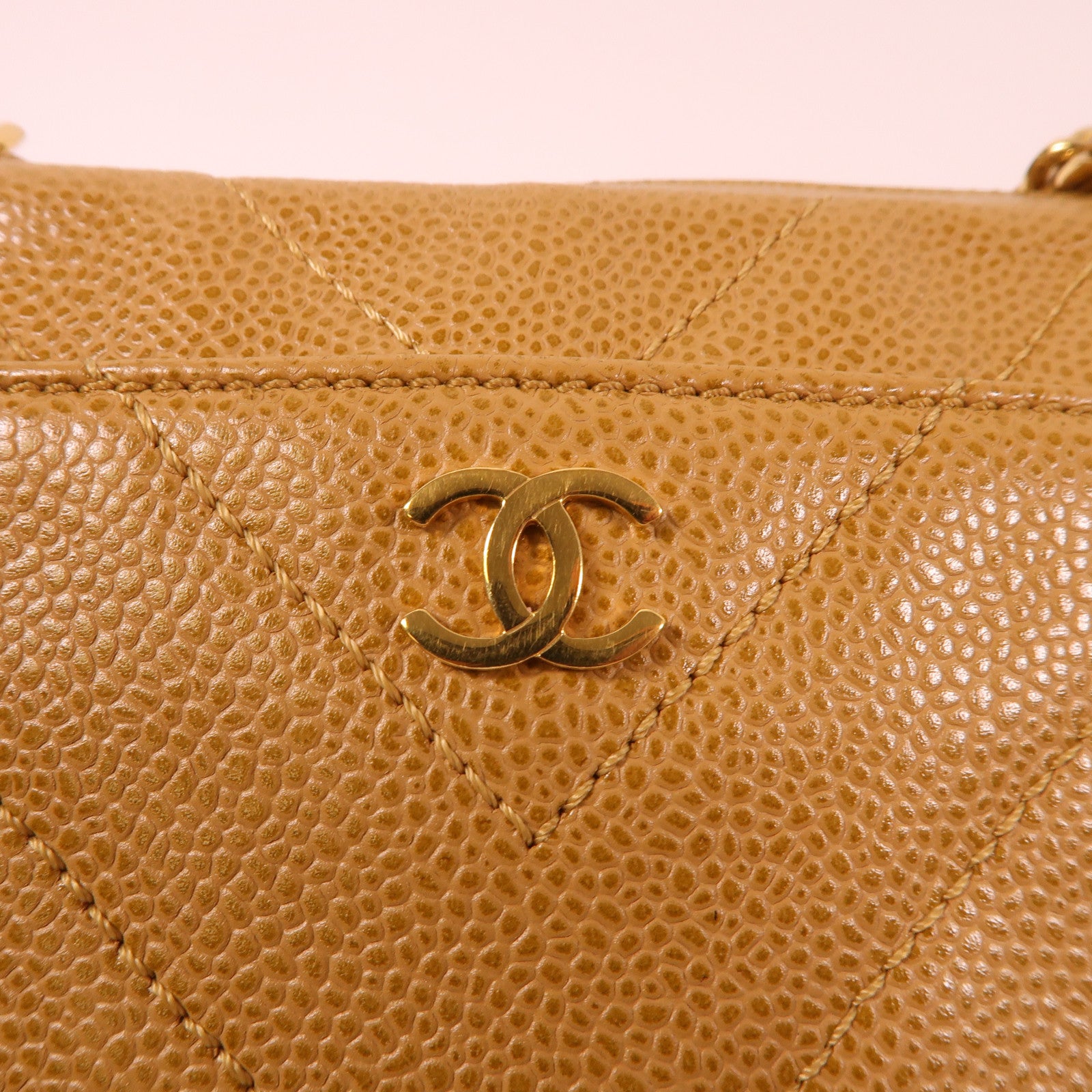 CHANEL 牛皮皮革Vintage Chain Bag金扣鏈帶肩背袋