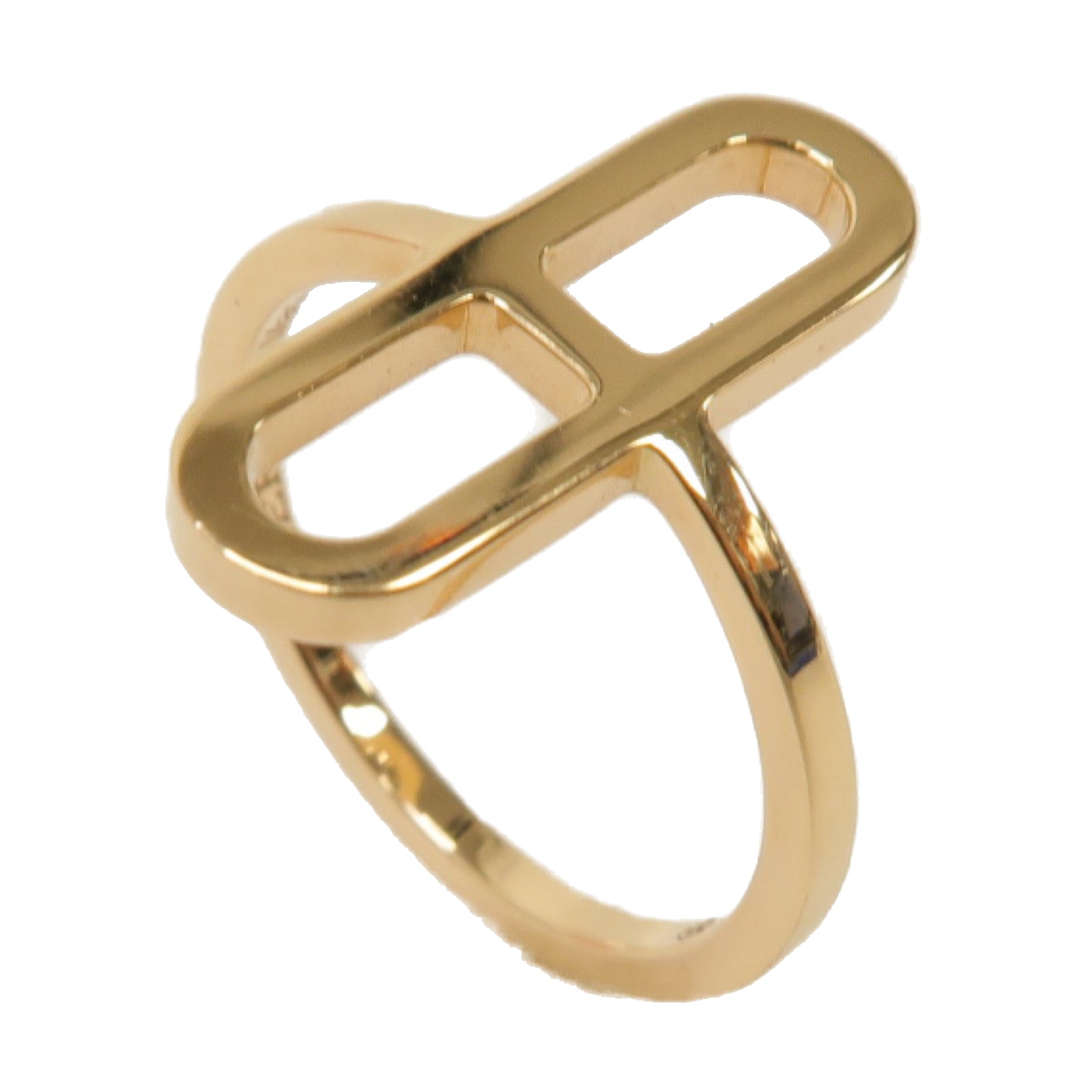 HERMES 18K玫瑰金Ever Chaine D'ancre Ring戒指US#6.5
