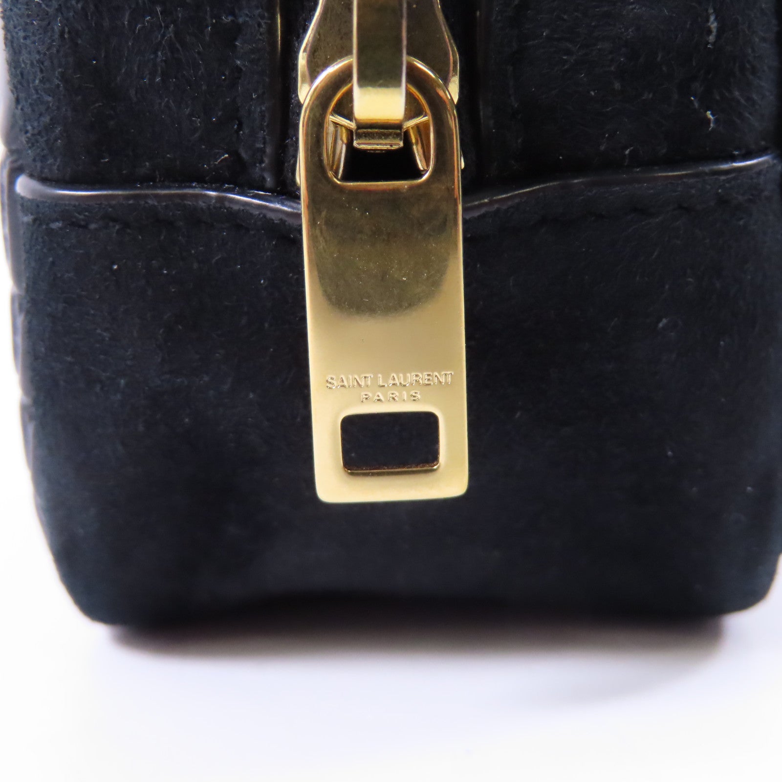 SAINT LAURENT 牛皮皮革Coin purse金扣鎖匙包黑色