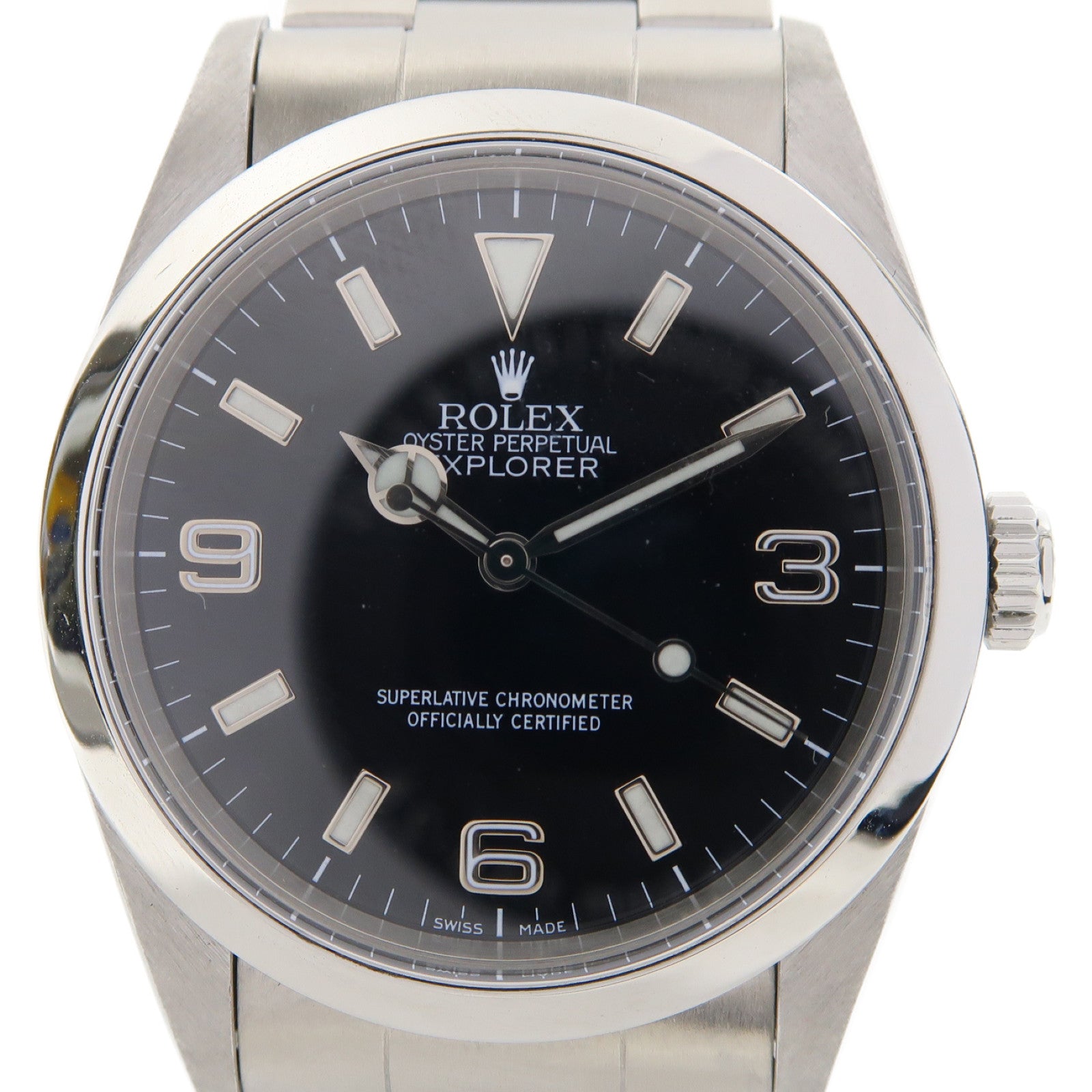 ROLEX Explorer不鏽鋼手錶自動機芯黑色