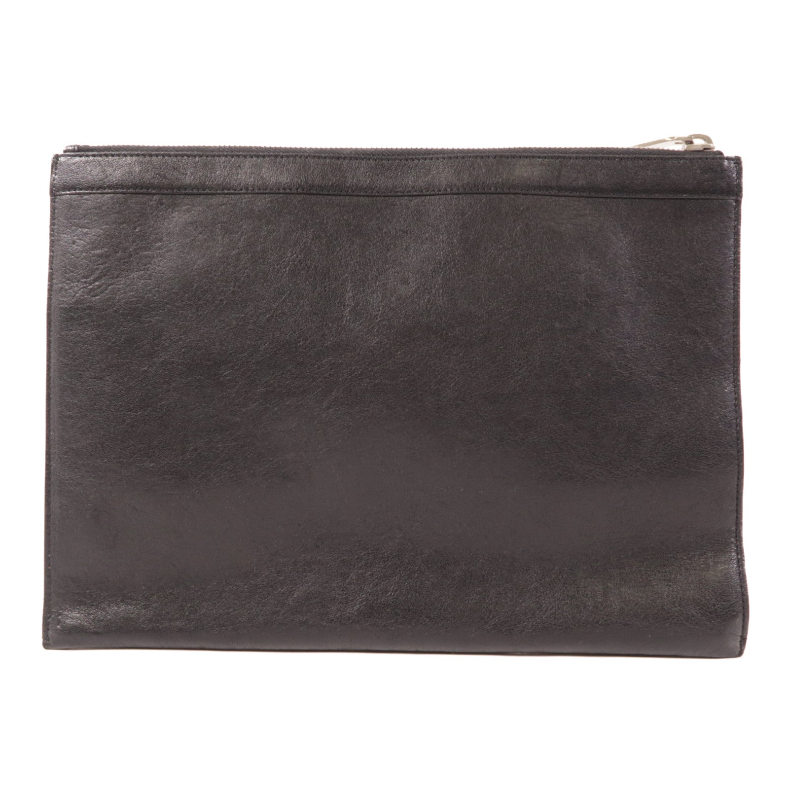 SAINT LAURENT 牛皮皮革Clutch銀扣手拿包