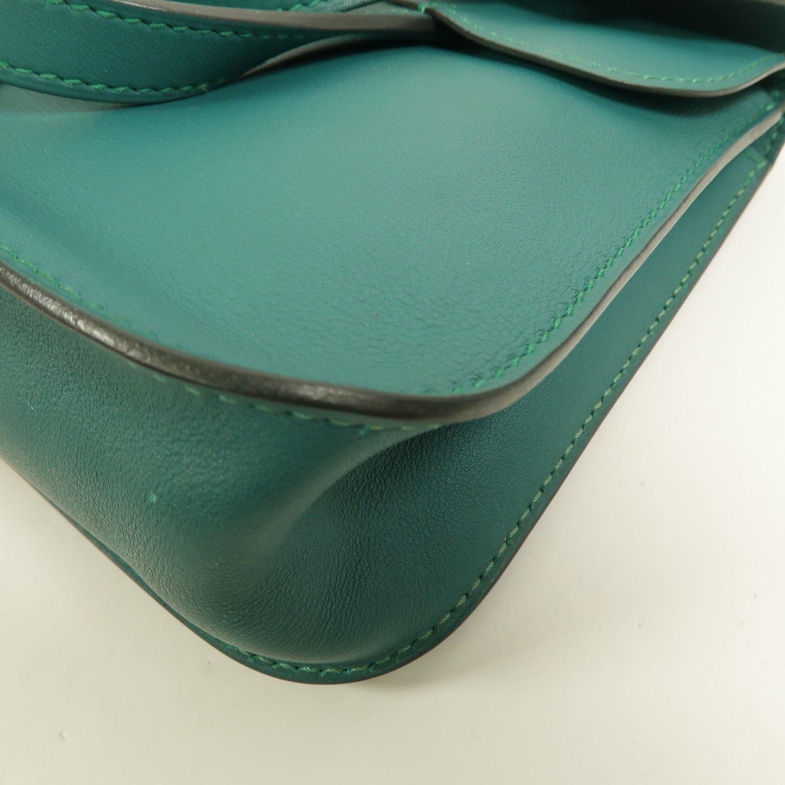 HERMES Swift皮革Mini Halzan手挽肩背兩用袋Vert Verone