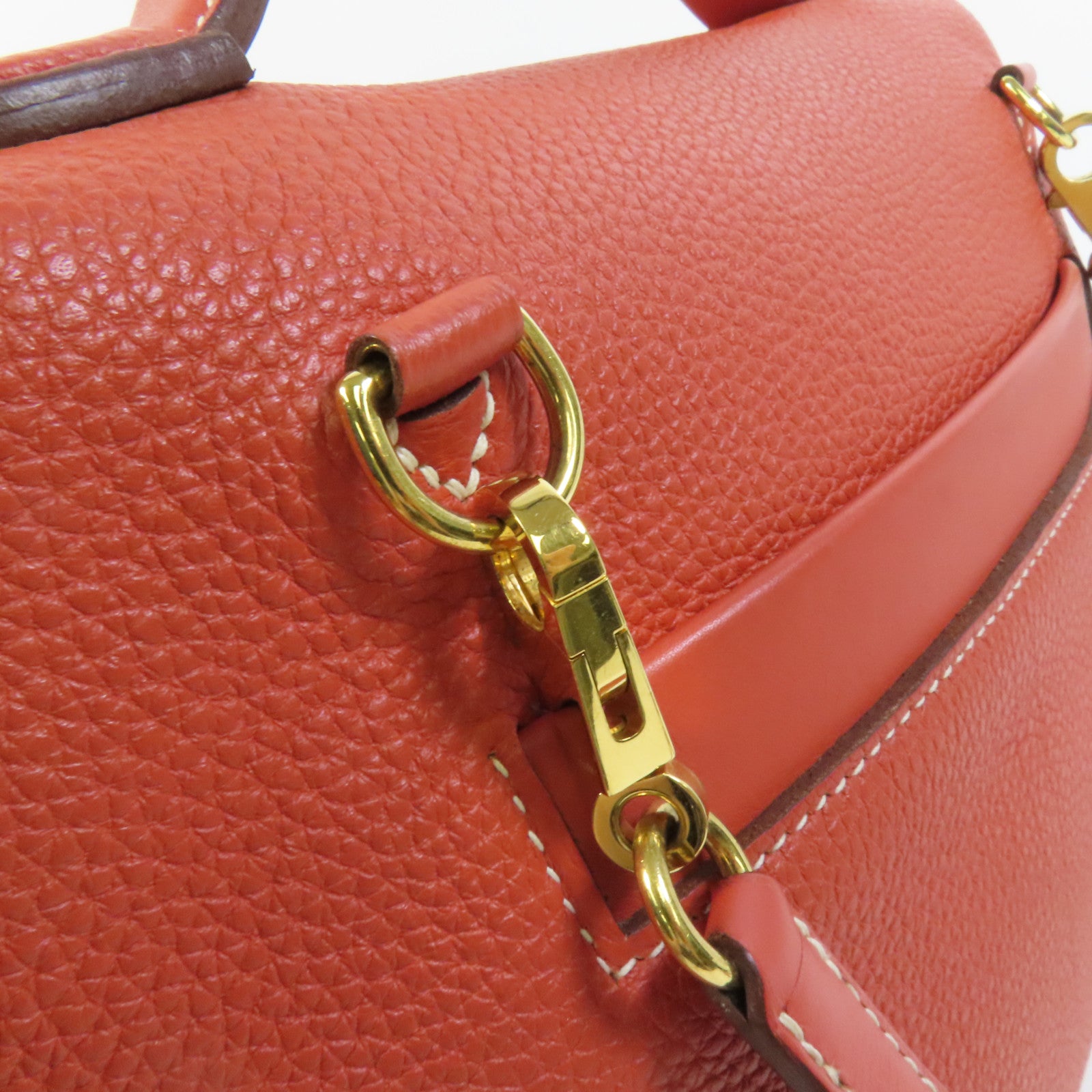 HERMES Togo皮革24/24 29cm金扣手挽肩背兩用袋Sanguine