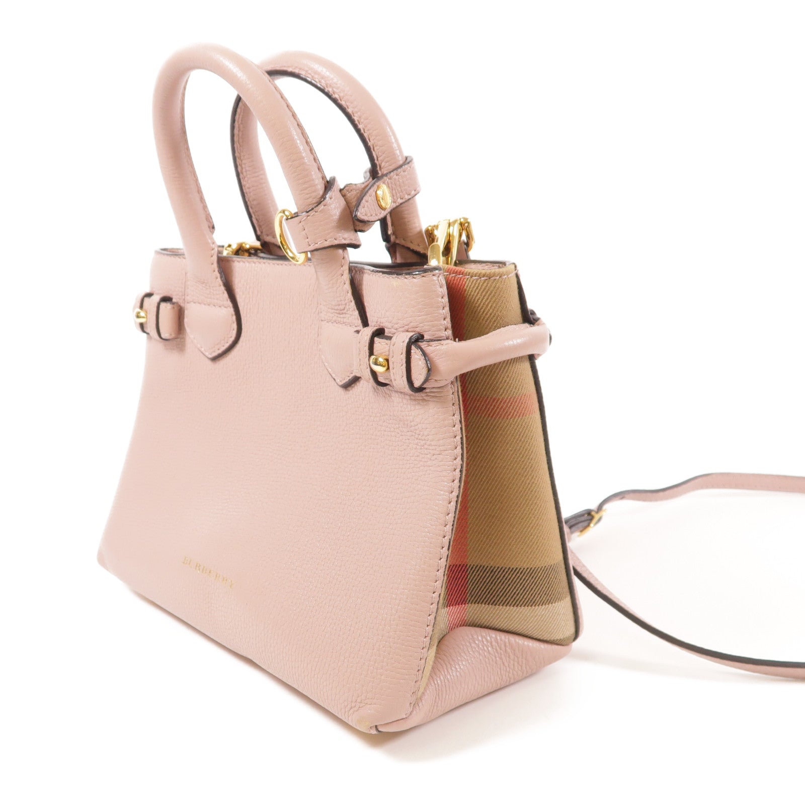 BURBERRY 皮革/帆布2 Way Bag手挽肩背兩用袋