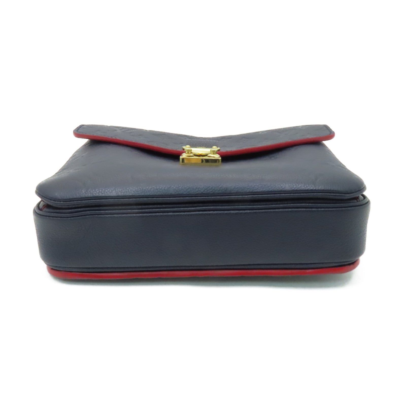 LOUIS VUITTON 【激減優惠】Monogram Empreinte Pochette Metis金扣手挽肩背兩用袋深藍色