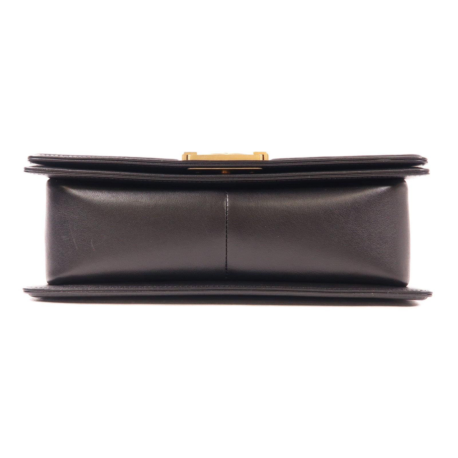 CHANEL CC GHW Boy 25 Shoulder Bag A67086 Calfkin Leather Black