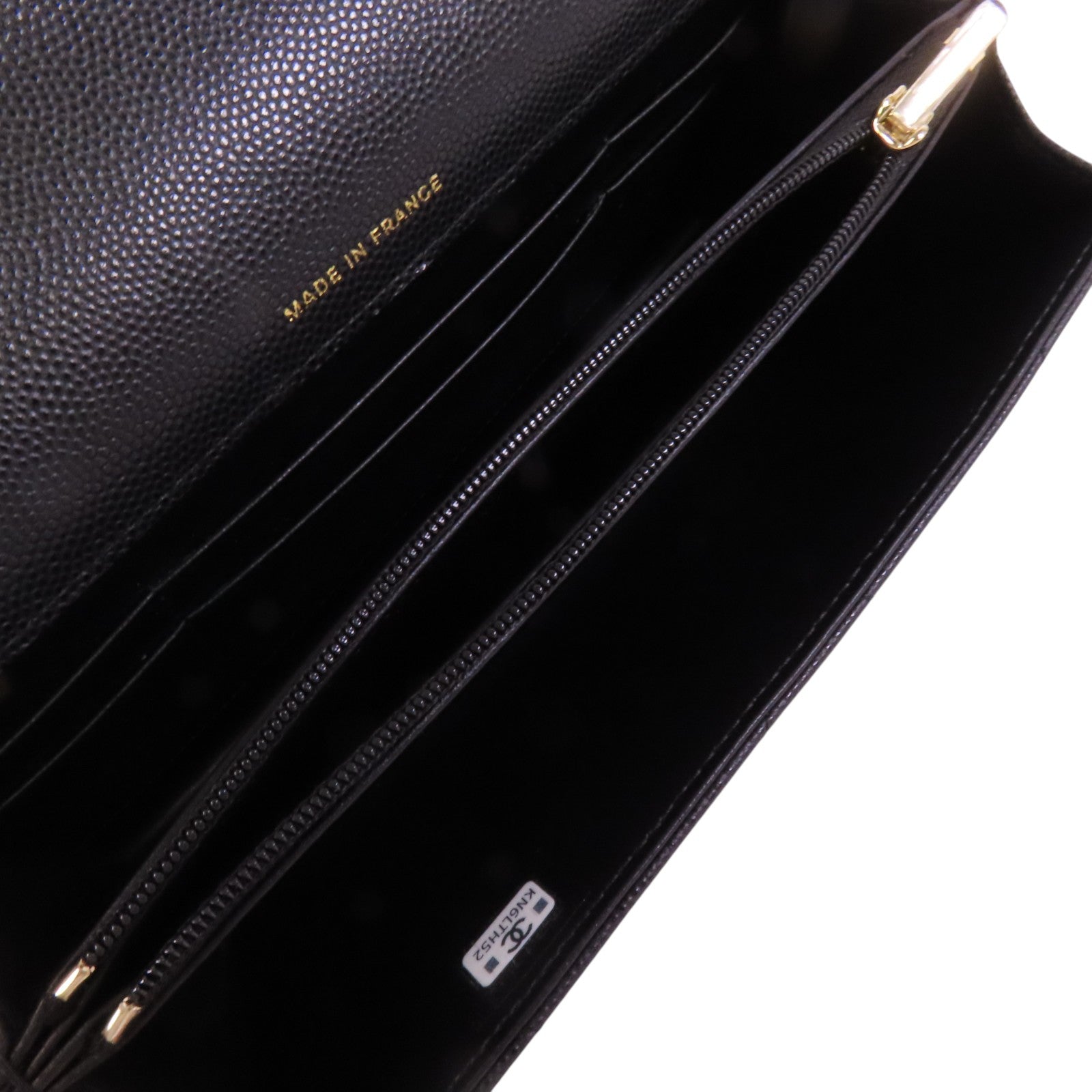 CHANEL 牛皮皮革25C WOC金扣鏈帶手挽肩背兩用袋