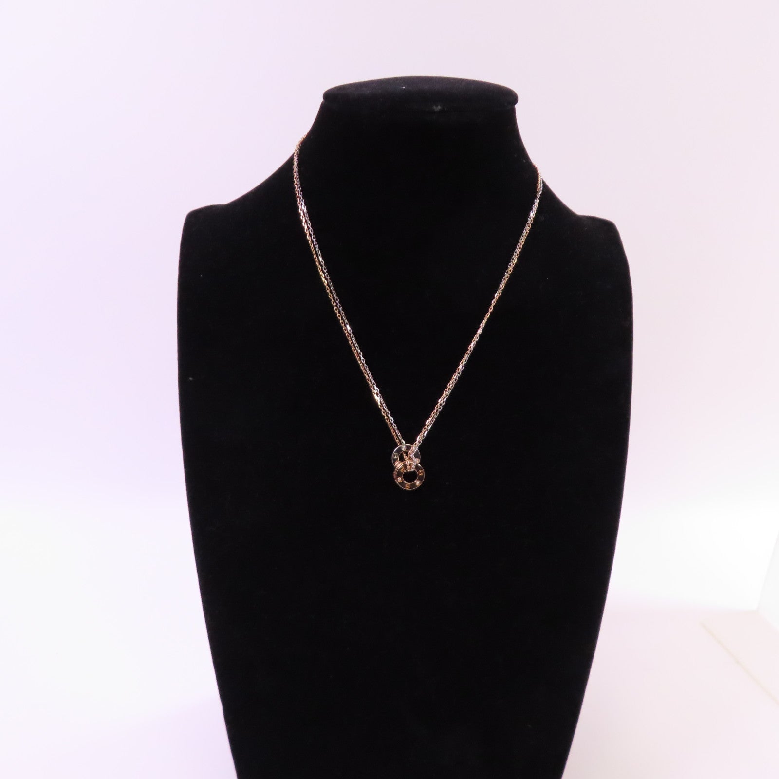 CARTIER 18K玫瑰金/黃金/白金/鑽石Love Diamond Nacklace項鏈