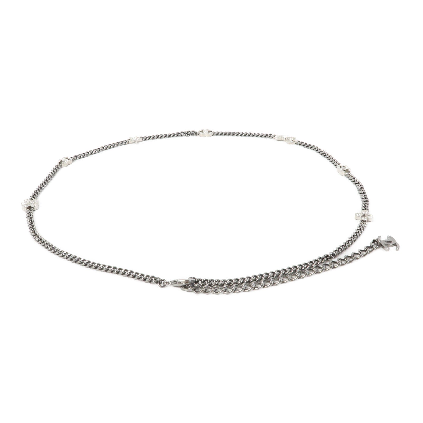CHANEL 金屬Chain Belt銀色