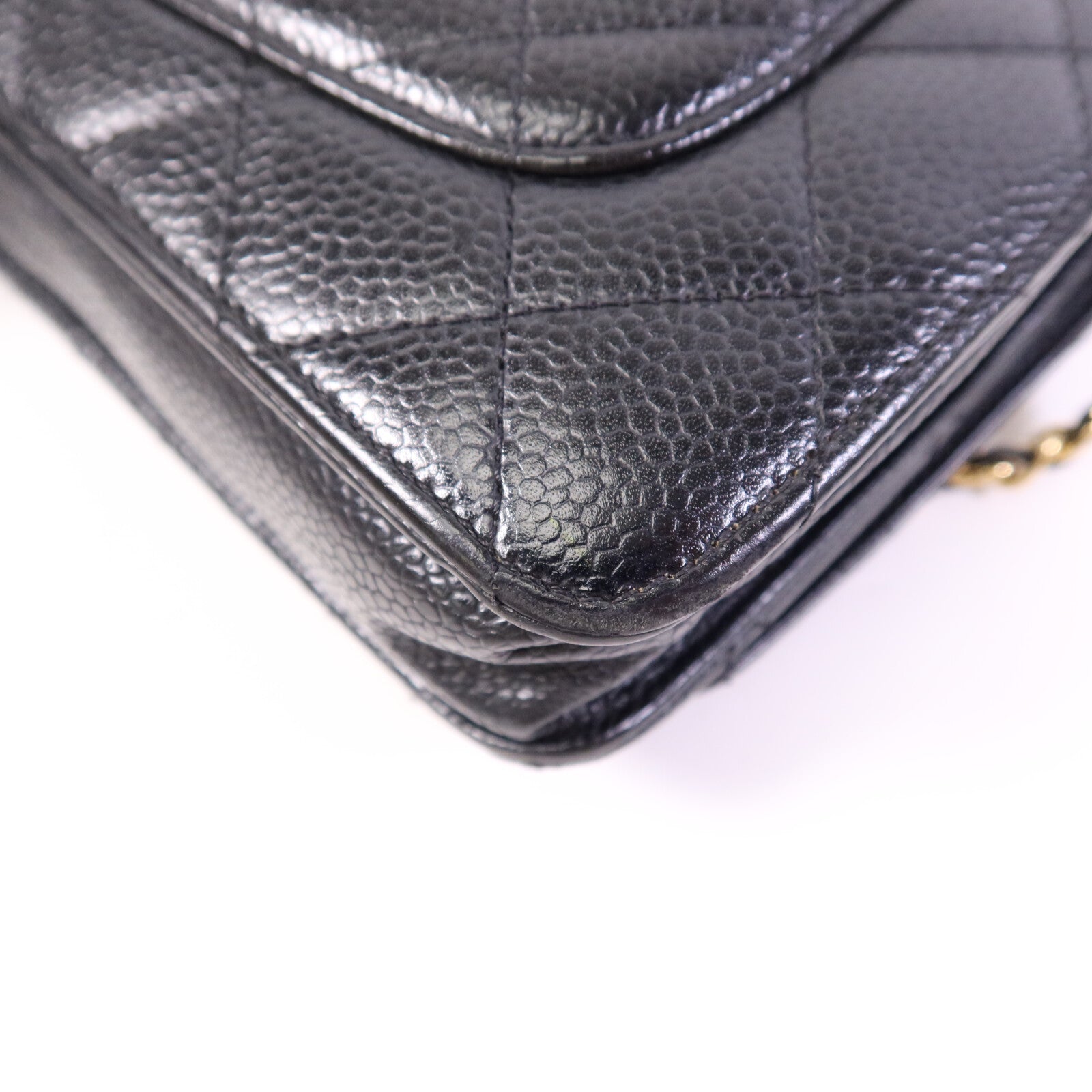 CHANEL 牛皮皮革WOC Wallet On Chain銀扣鏈帶肩背袋