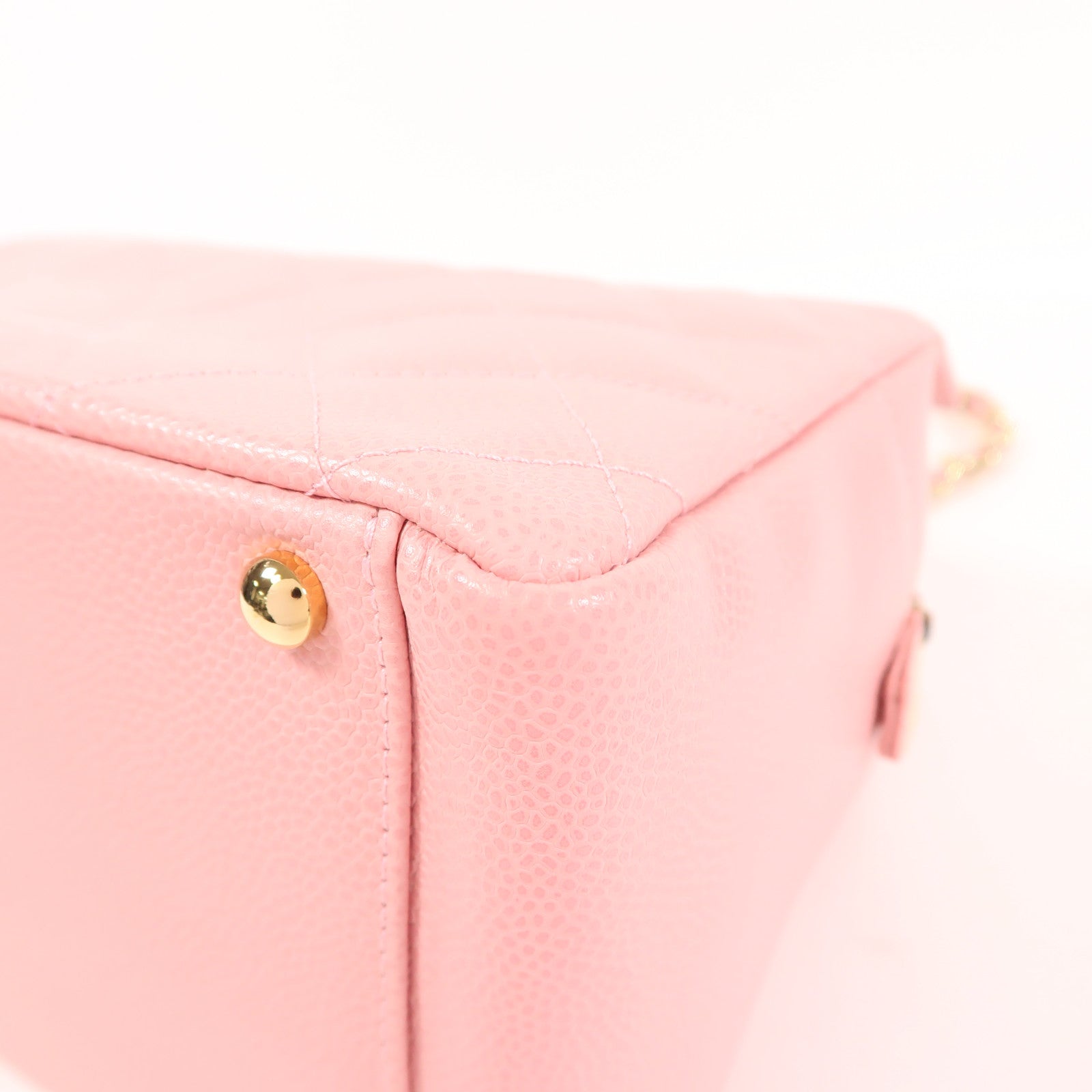 CHANEL 牛皮皮革Chain Shoulder金扣鏈帶肩背袋