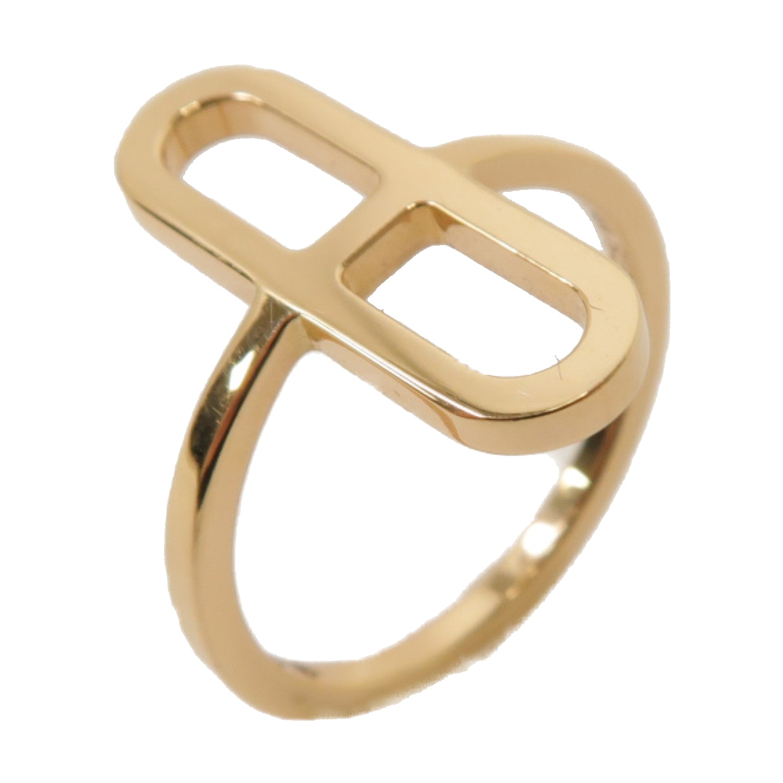 HERMES 18K玫瑰金Ever Chaine D'ancre Ring戒指US#6.5