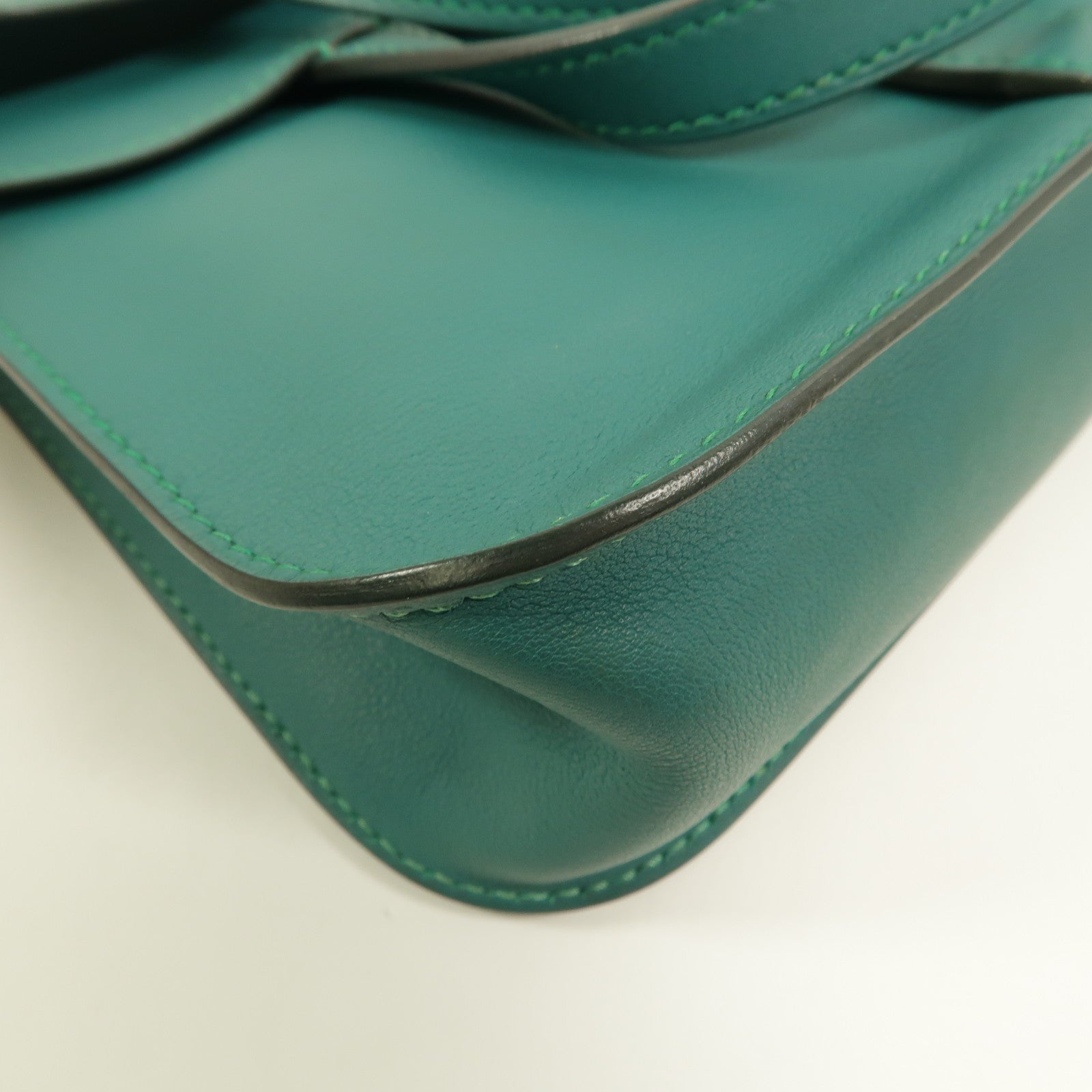 HERMES Swift皮革Mini Halzan手挽肩背兩用袋Vert Verone